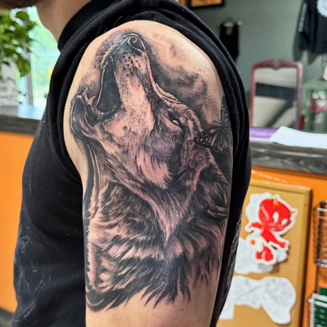 Tattoo by @jherrontattoo — realism, black_and_grey