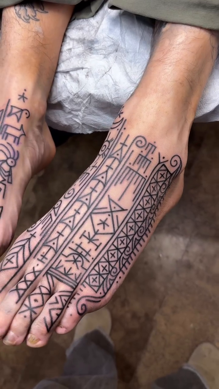Tattoo by @lorennicoletattoos — geometric, blackwork