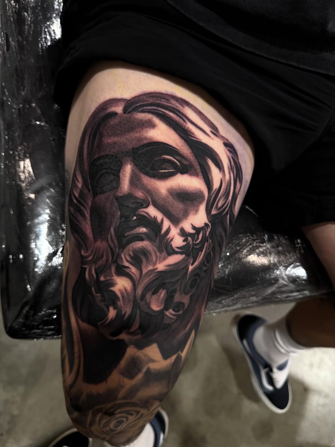 Tattoo by @tattoo_isaac562 โ realism, black_and_grey