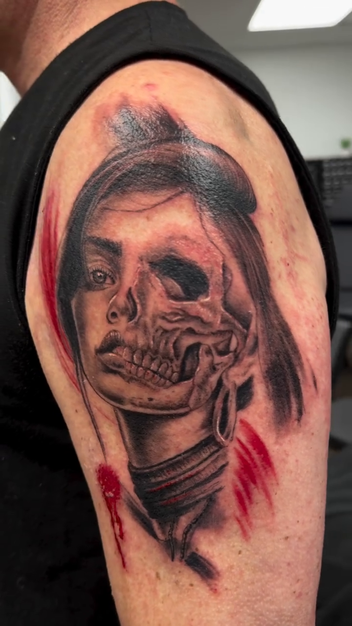 Tattoo by @tattoosbyfesik โ realism, dark_realism