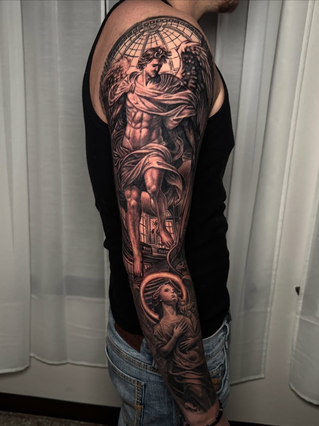 Tattoo by @luees___ β realism, black_and_grey