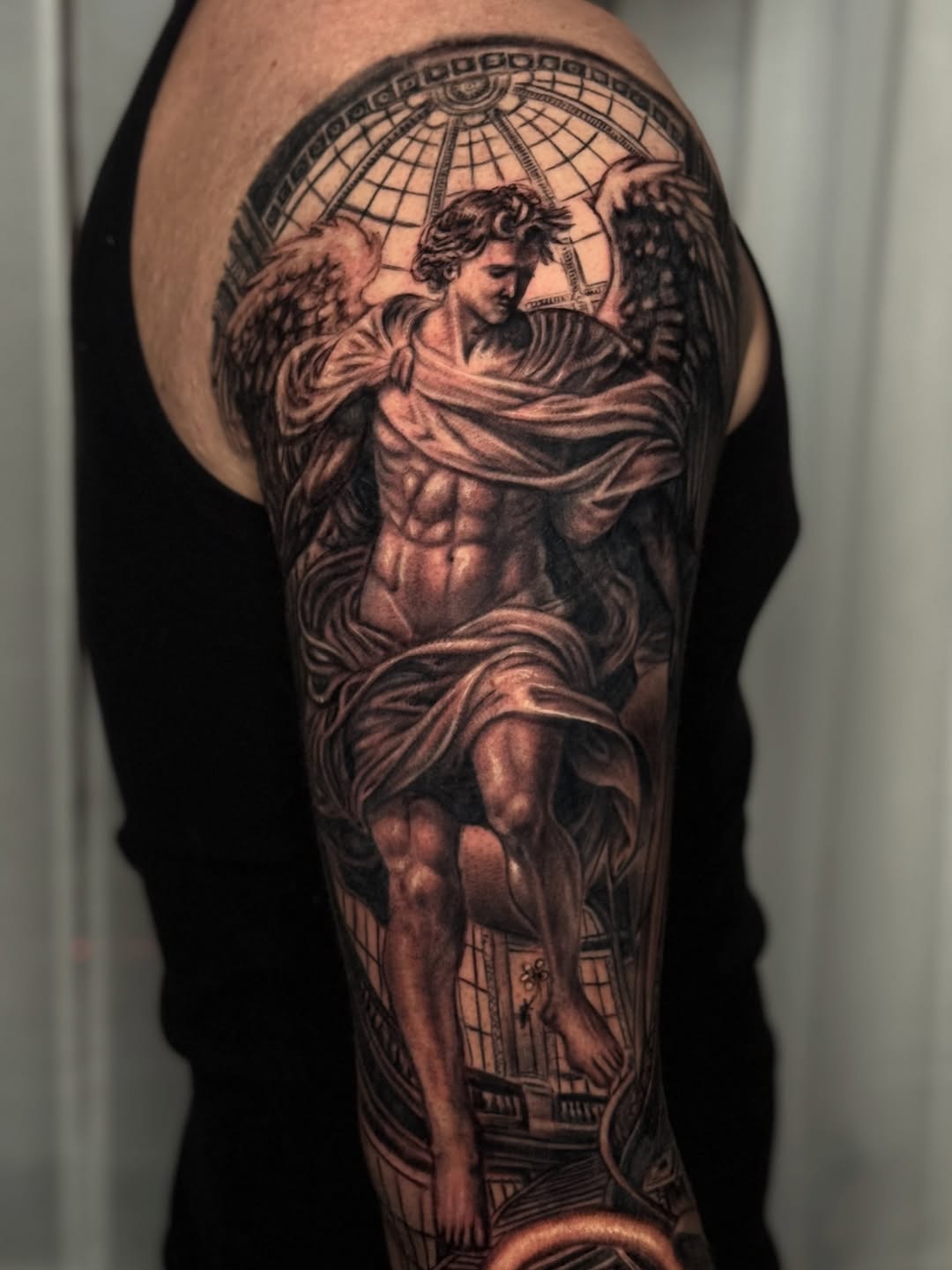Tattoo by @luees___ β realism, black_and_grey