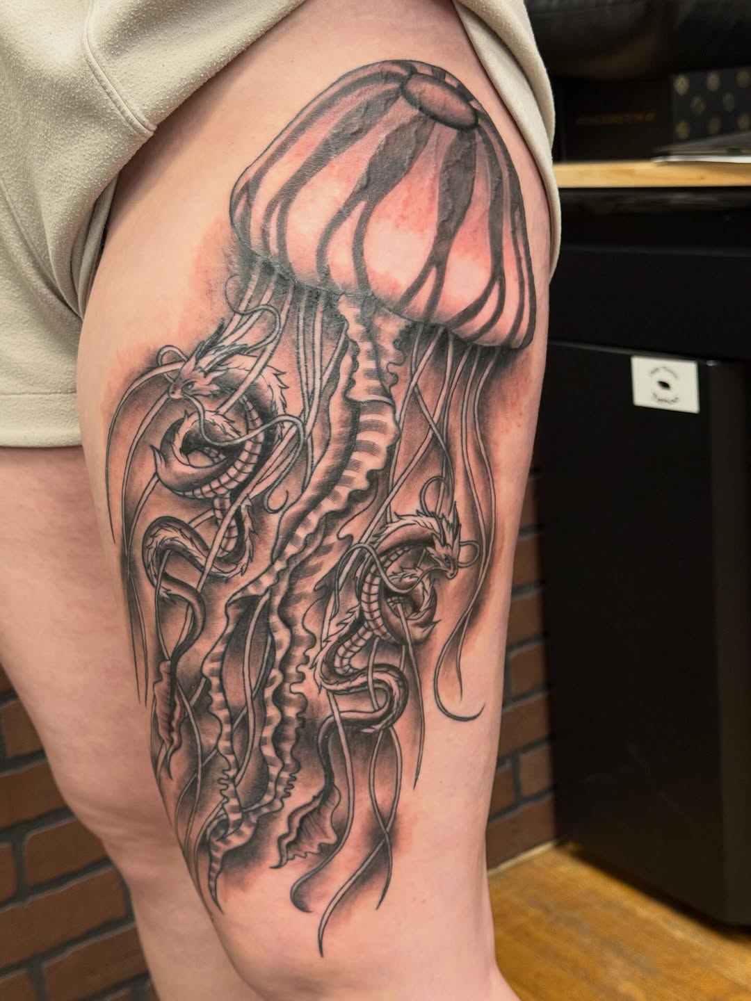 Tattoo by @oldetownescott — black_and_grey, realism
