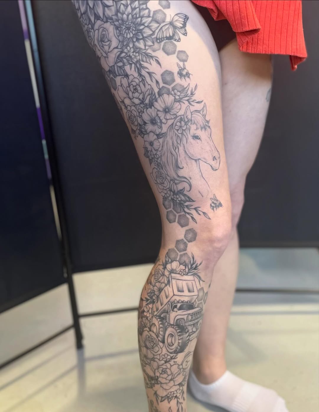 Tattoo by @tattmaus — black_and_grey