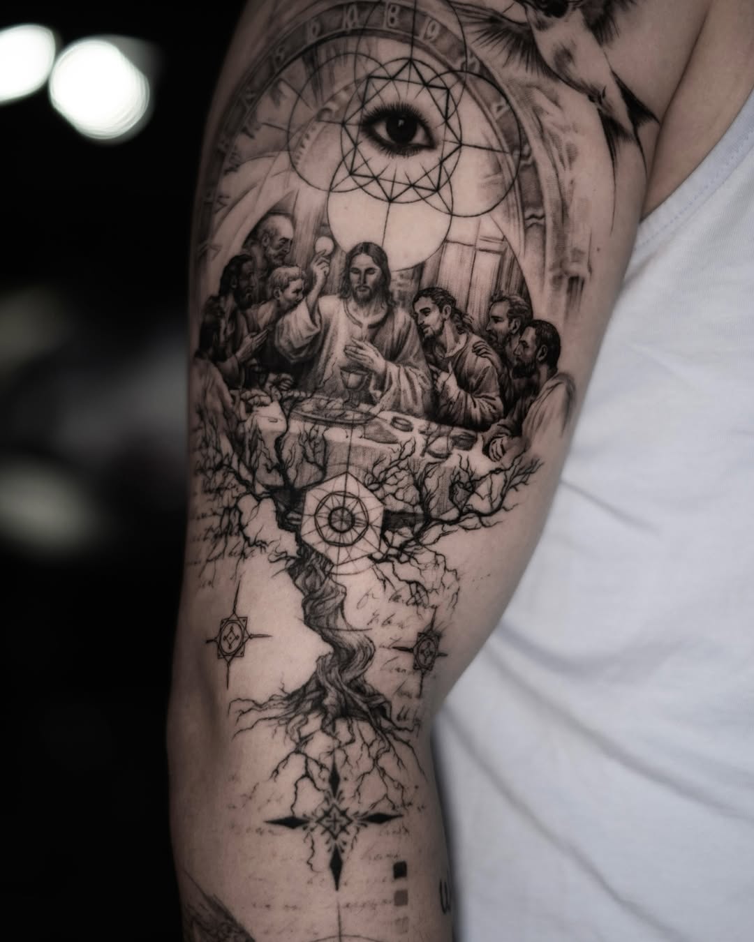 Tattoo by @ron.alvarez_tattoo — realism, black_and_grey