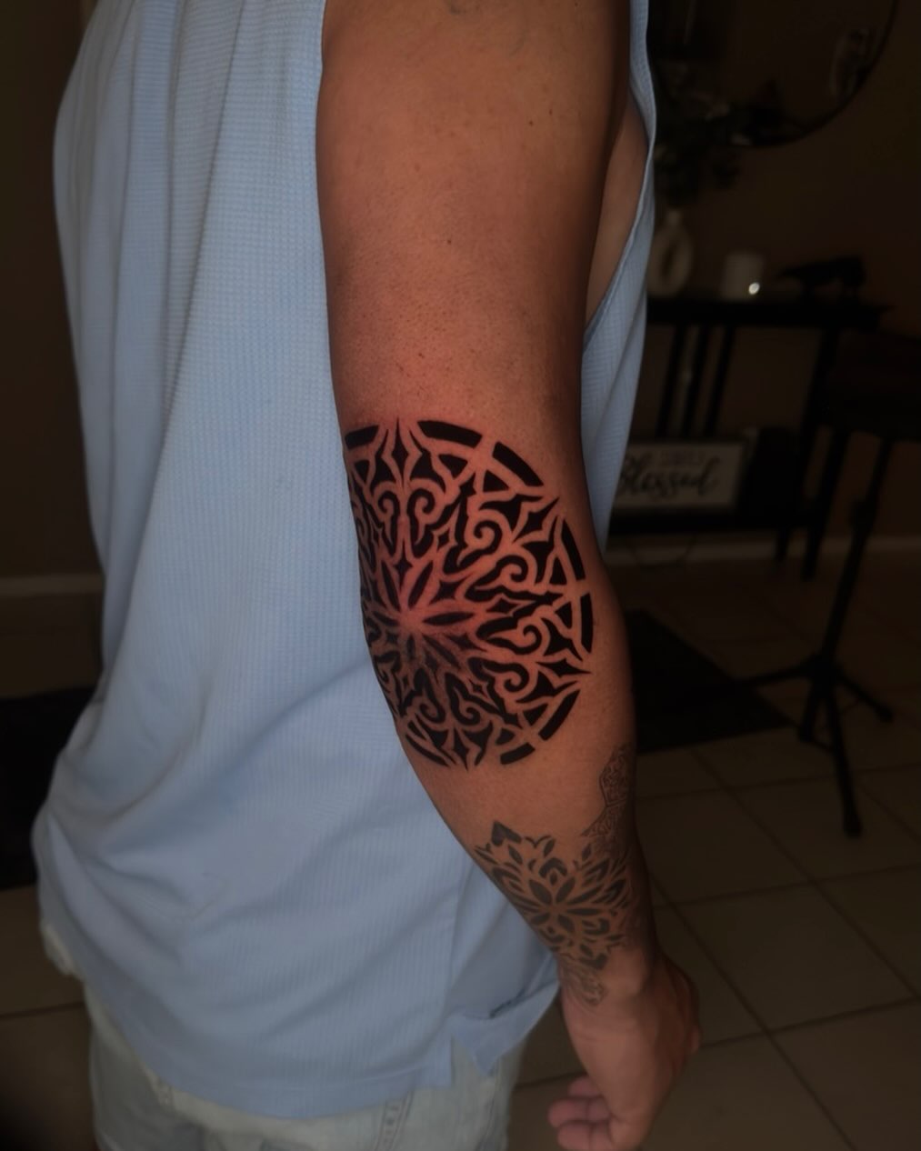 Tattoo by @ink.sacred — geometric, blackwork