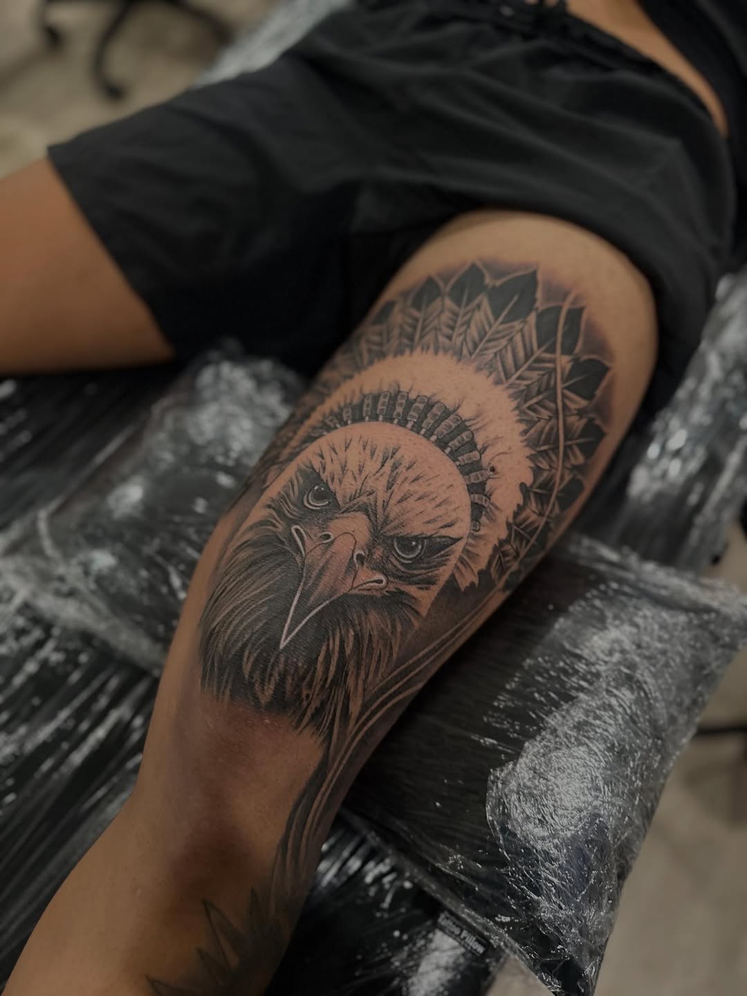 Tattoo by @tattoobree_ — realism, black_and_grey