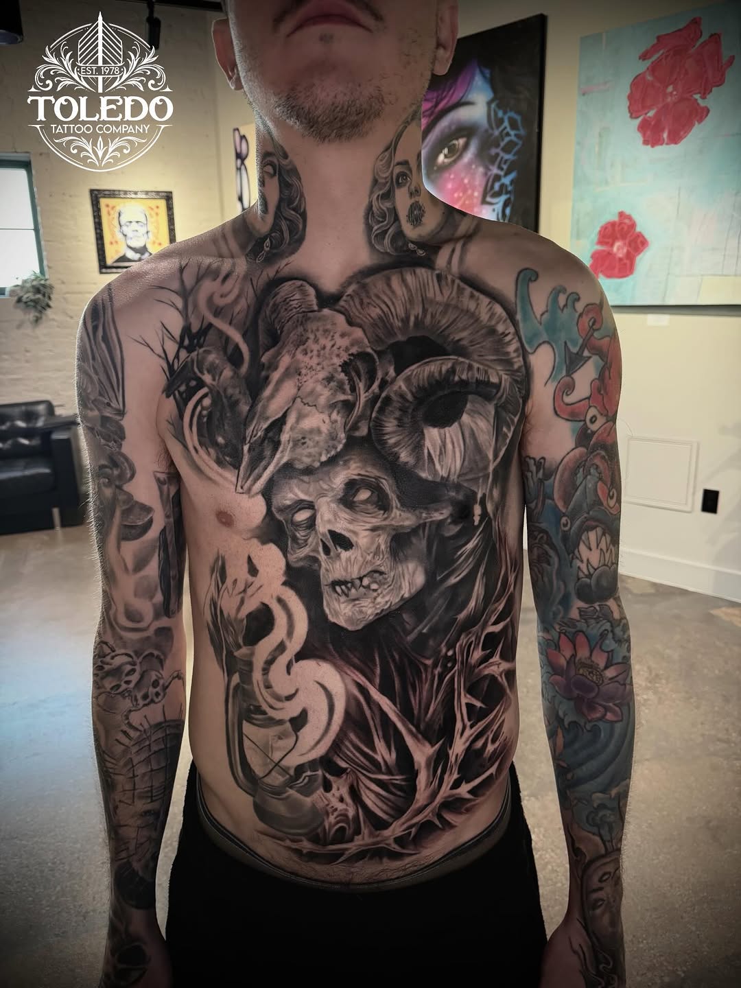Tattoo by @kodiklotattoos — dark_realism, black_and_grey
