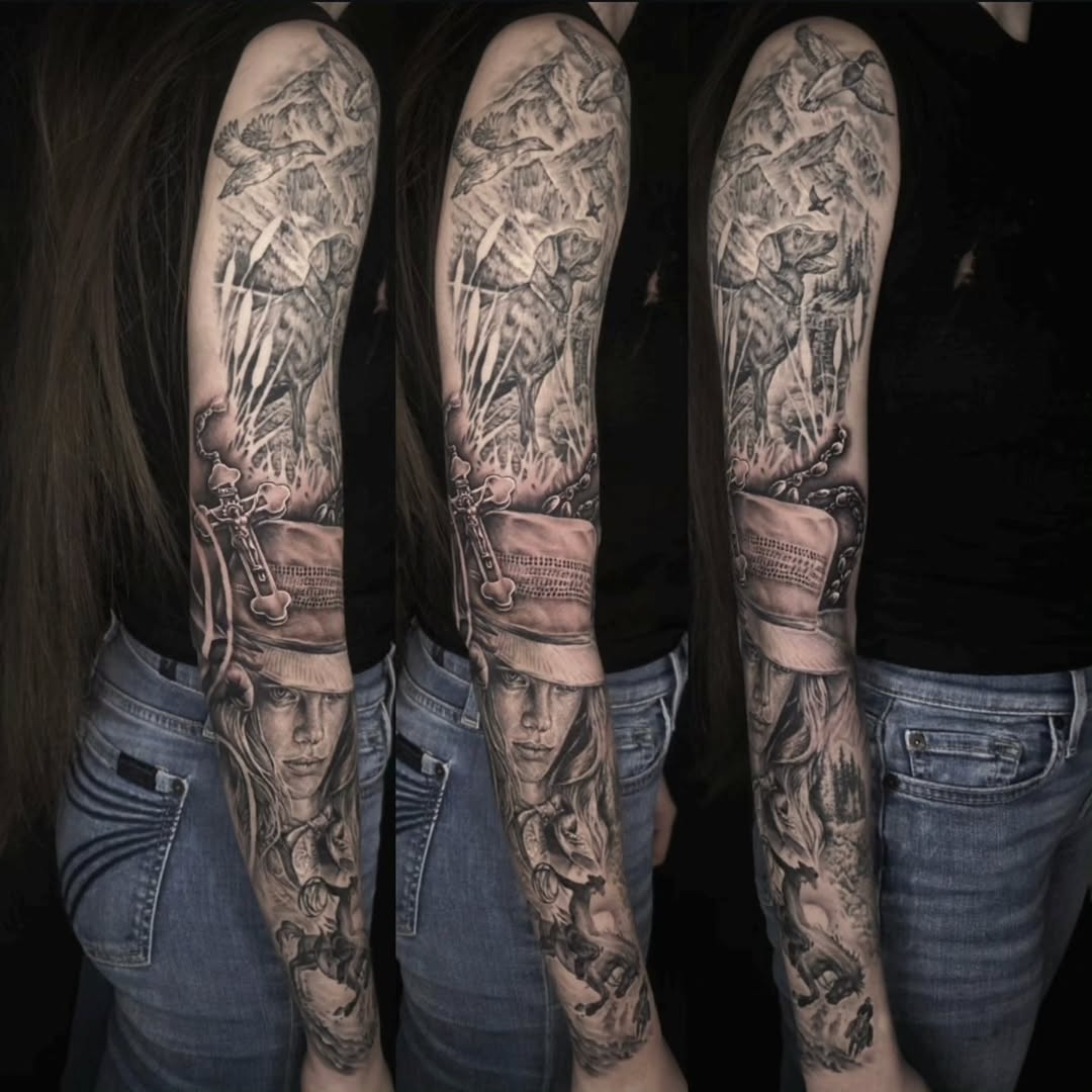 Tattoo by @junkyardyouth — realism, black_and_grey