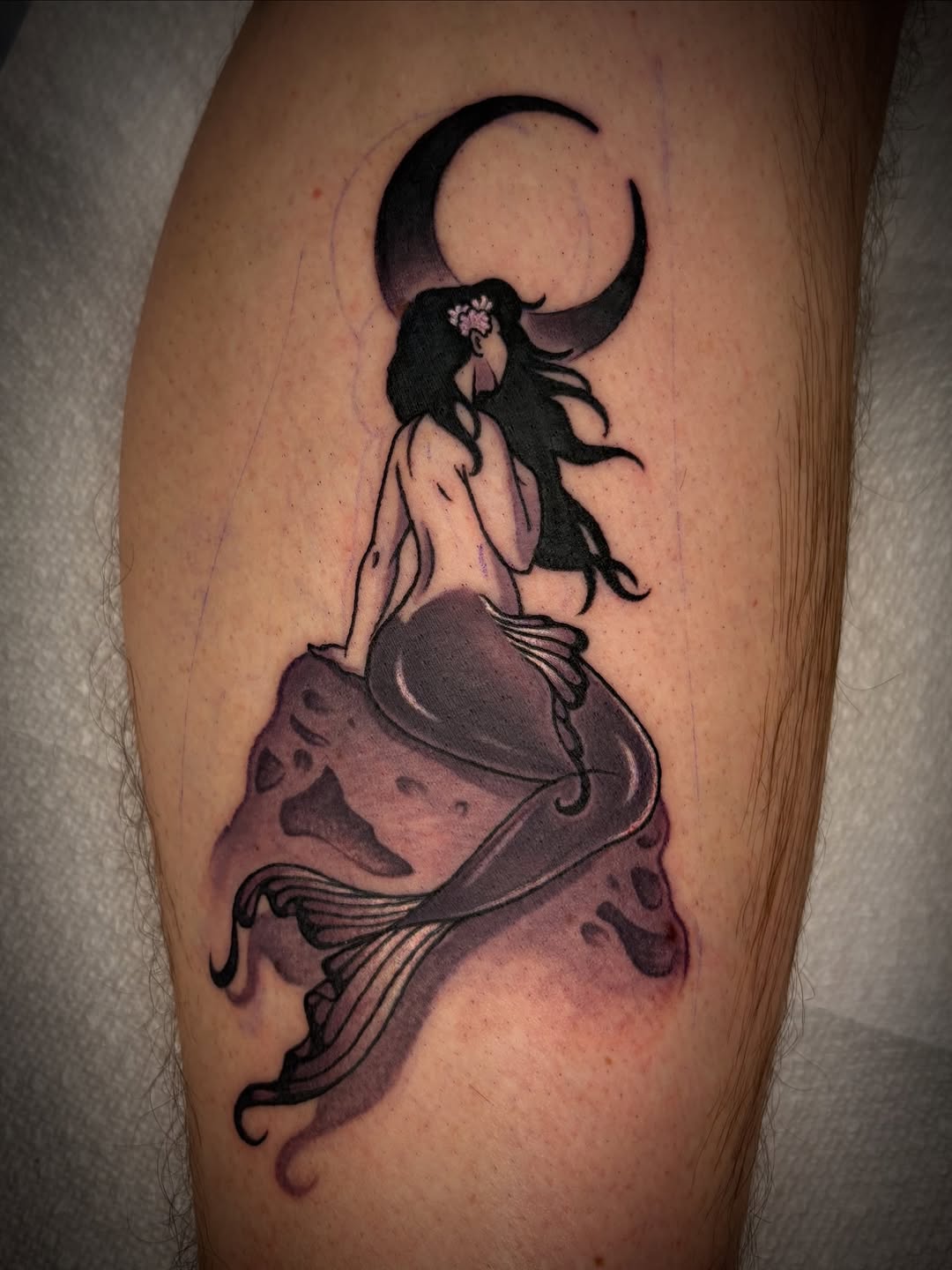 Tattoo by @tyyger.style — illustrative, black_and_grey