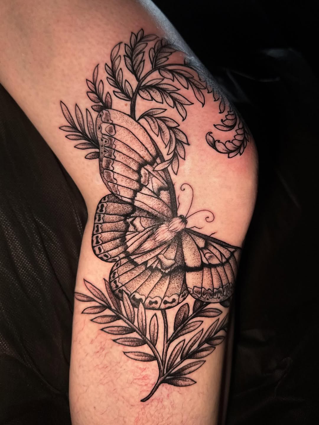Tattoo by @ambergreytattoos — black_and_grey, dotwork