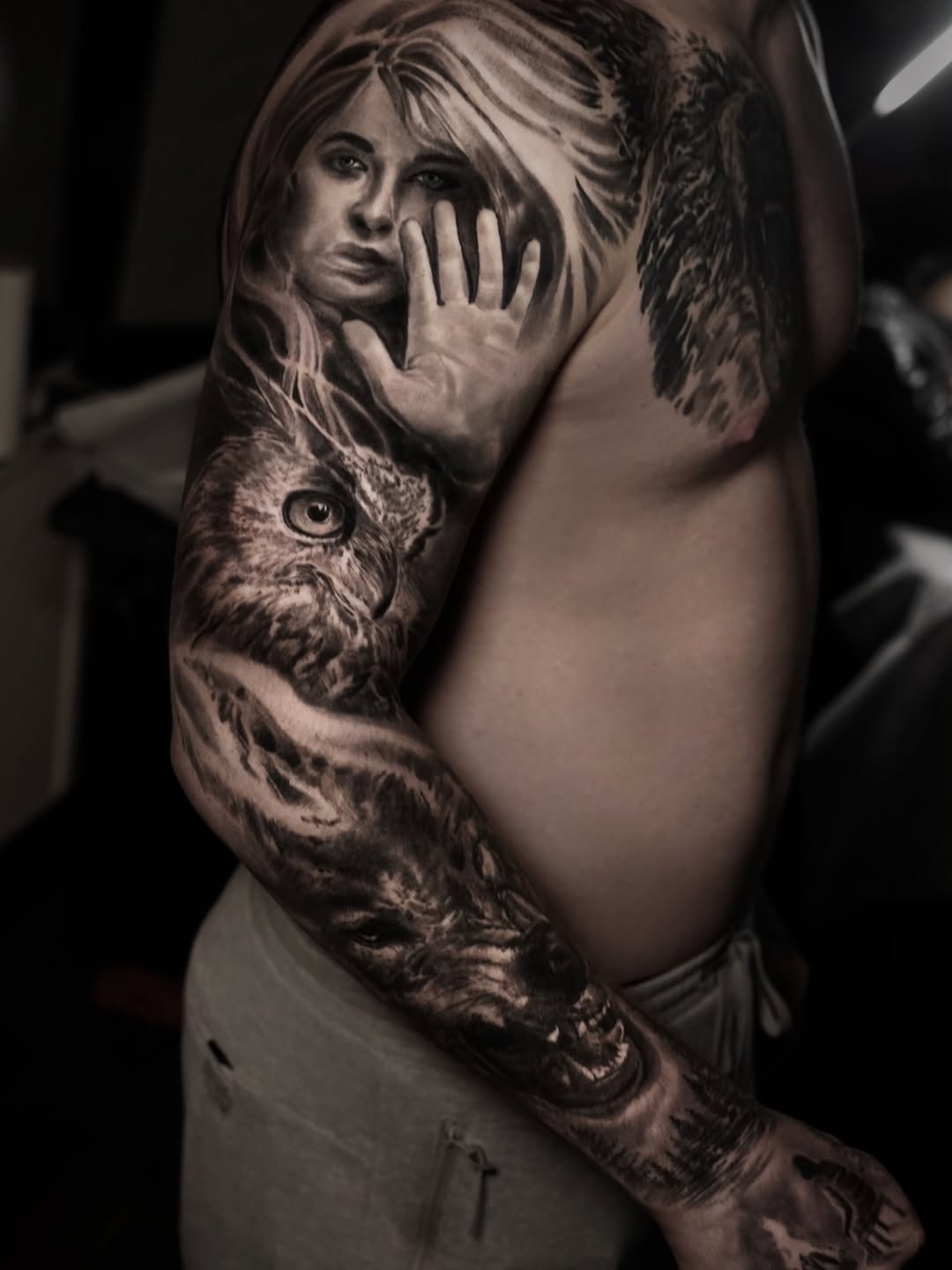 Tattoo by @sim_camillonitattoos โ realism, black_and_grey