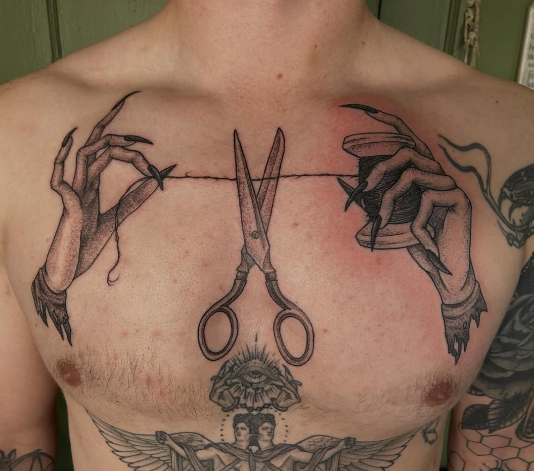 Tattoo by @inkslingingtattoo โ black_and_grey, chicano
