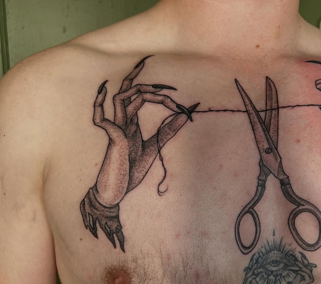 Tattoo by @inkslingingtattoo โ black_and_grey, dark_realism