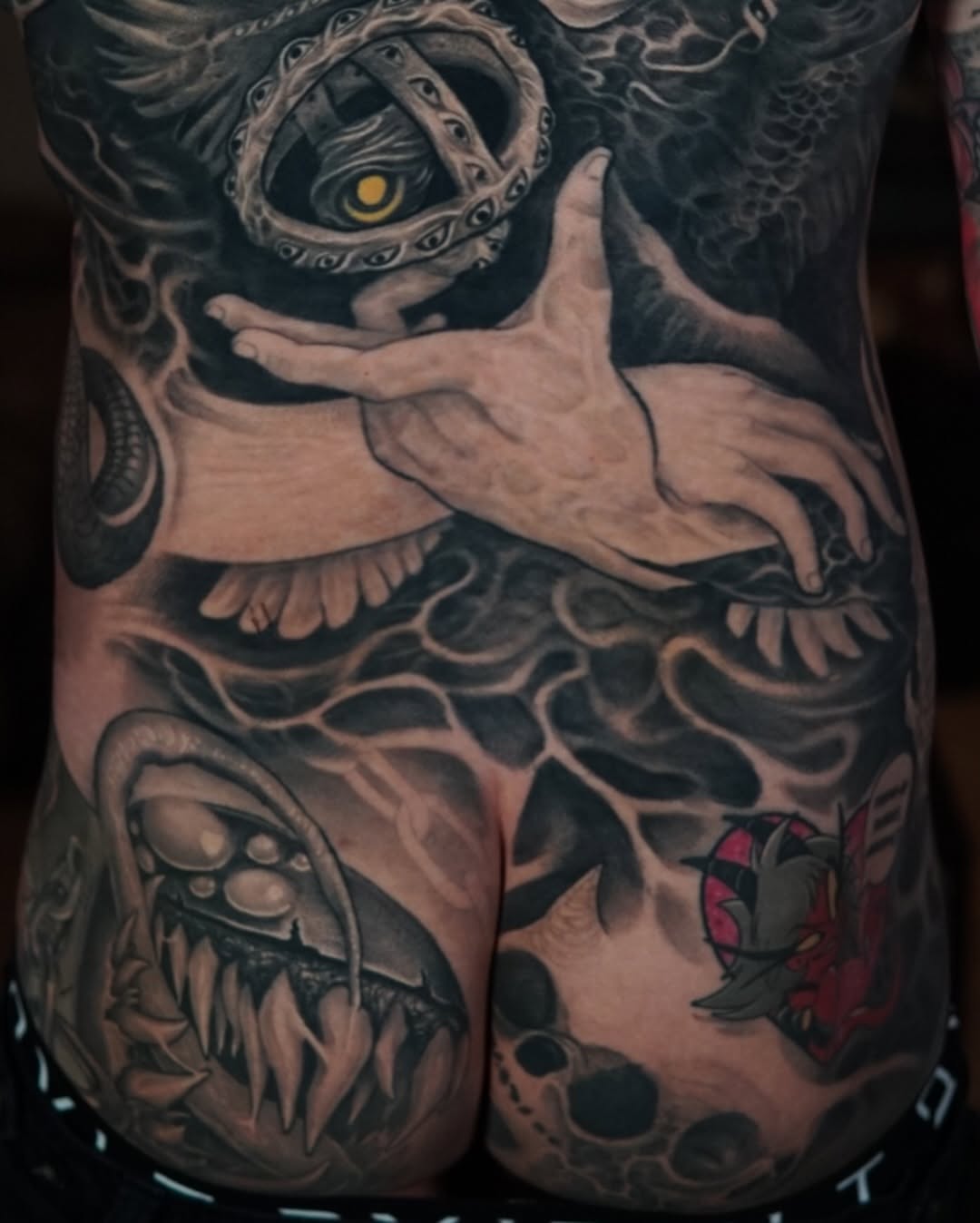 Tattoo by @aaronmtattoos — realism, black_and_grey