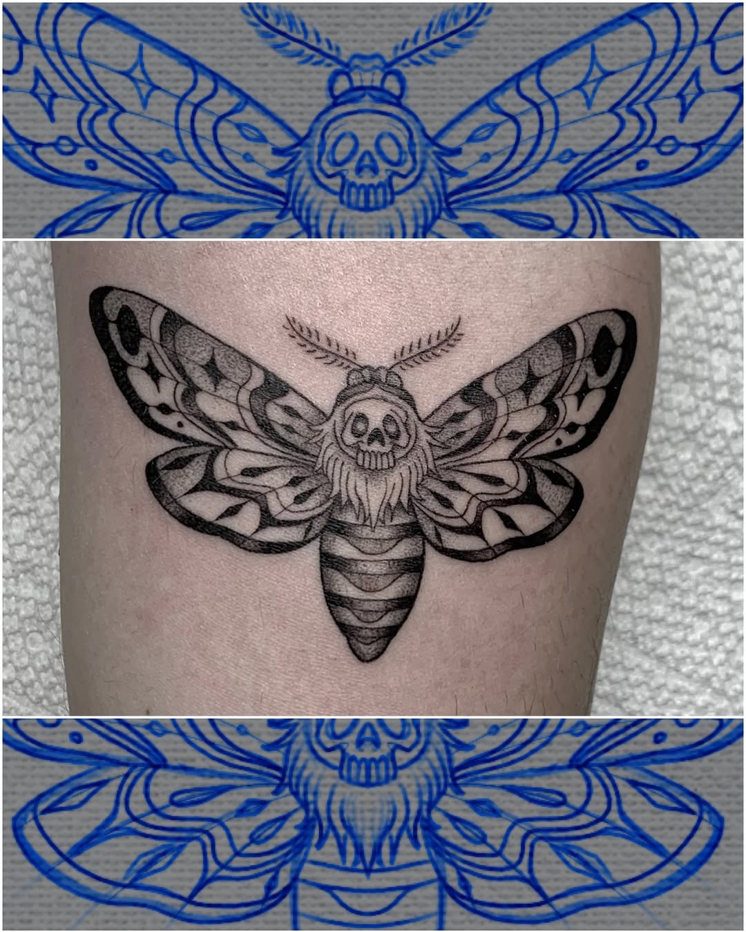 Tattoo by @lvl40lich — black_and_grey, dotwork