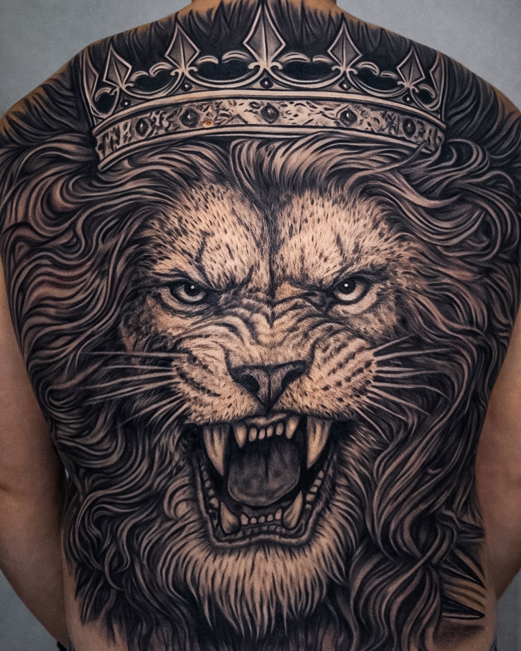 Tattoo by @vegas_tattoo_maksbrand โ realism, black_and_grey