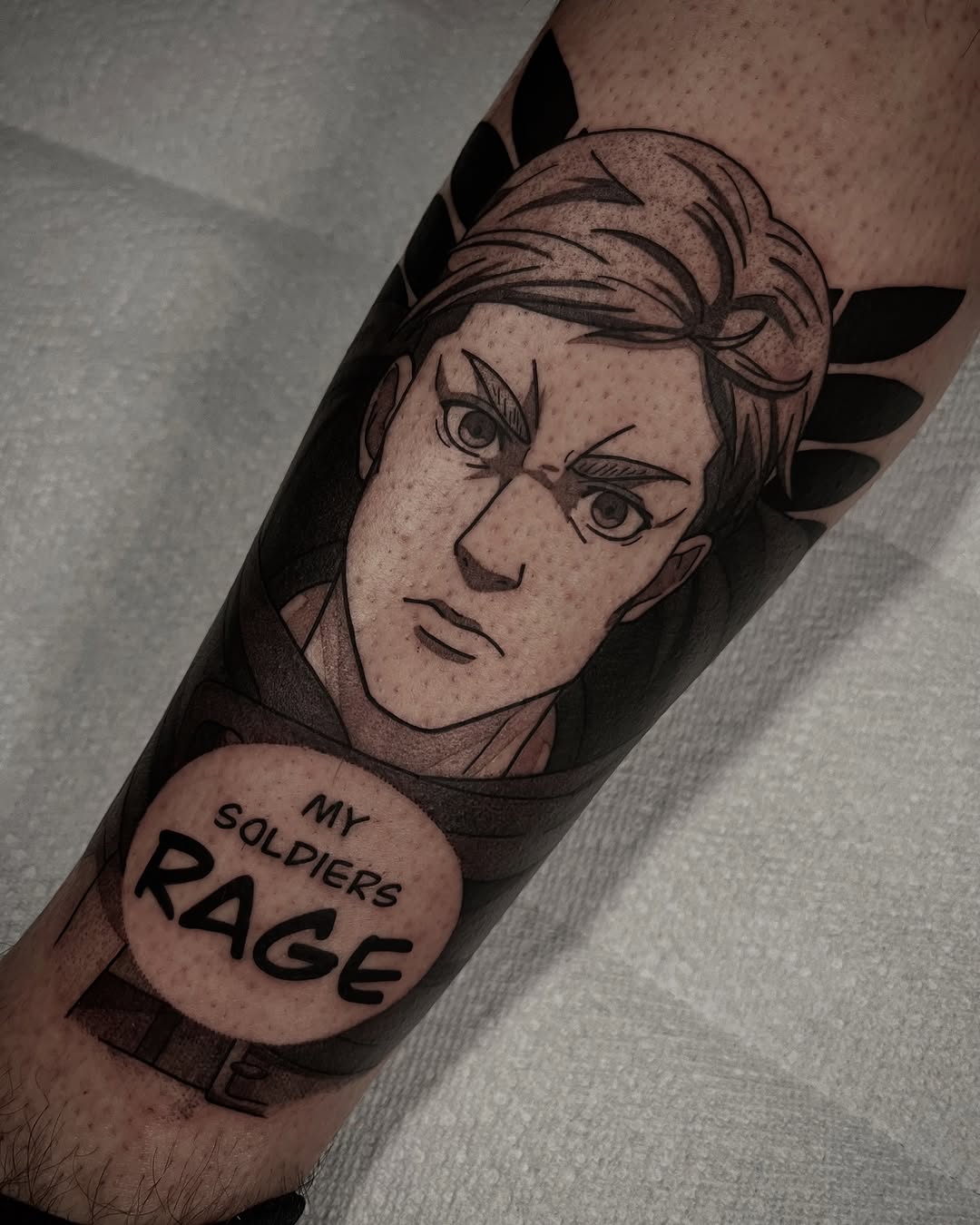 Tattoo by @bingtattoos — anime, lettering_script