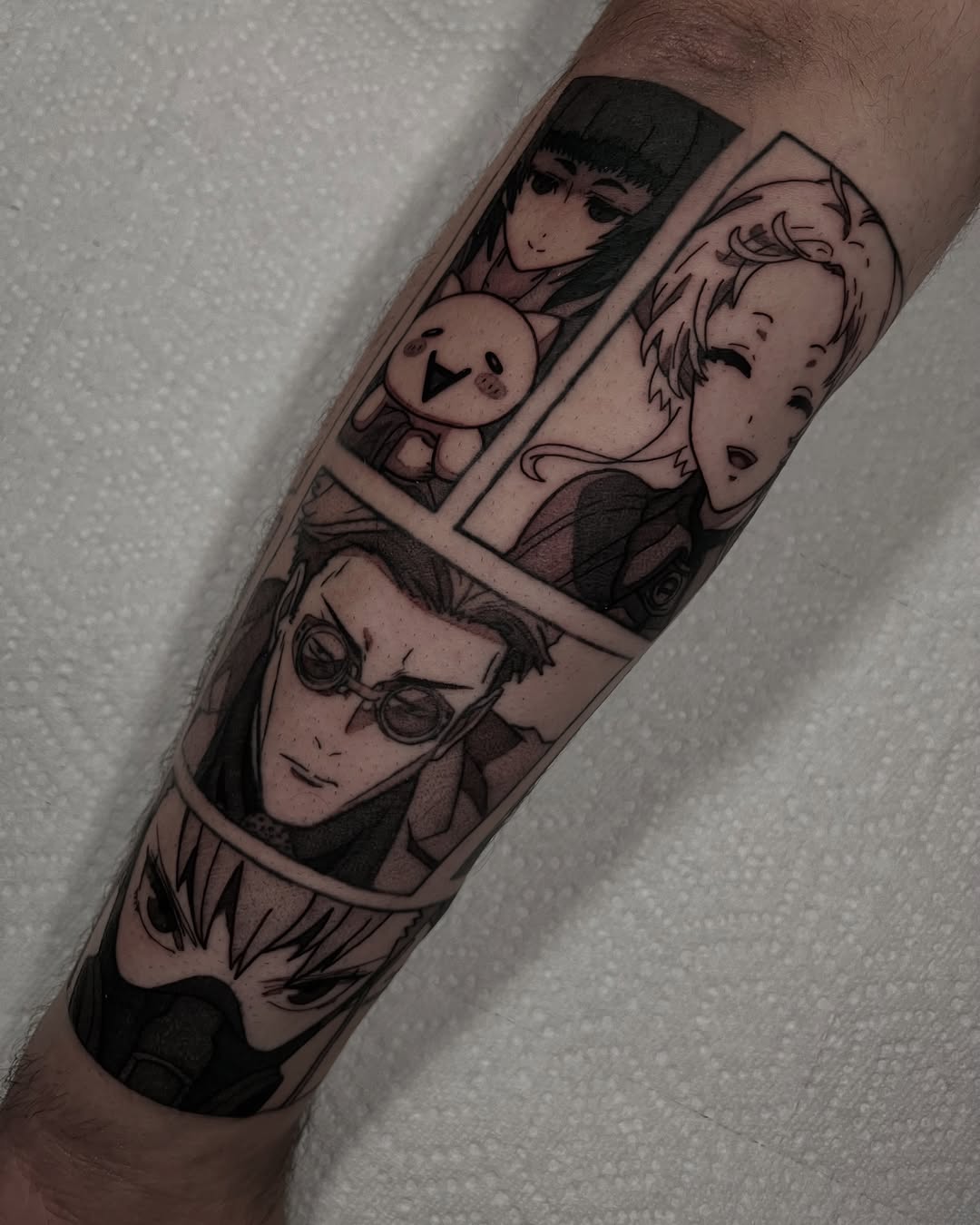 Tattoo by @bingtattoos — anime, black_and_grey