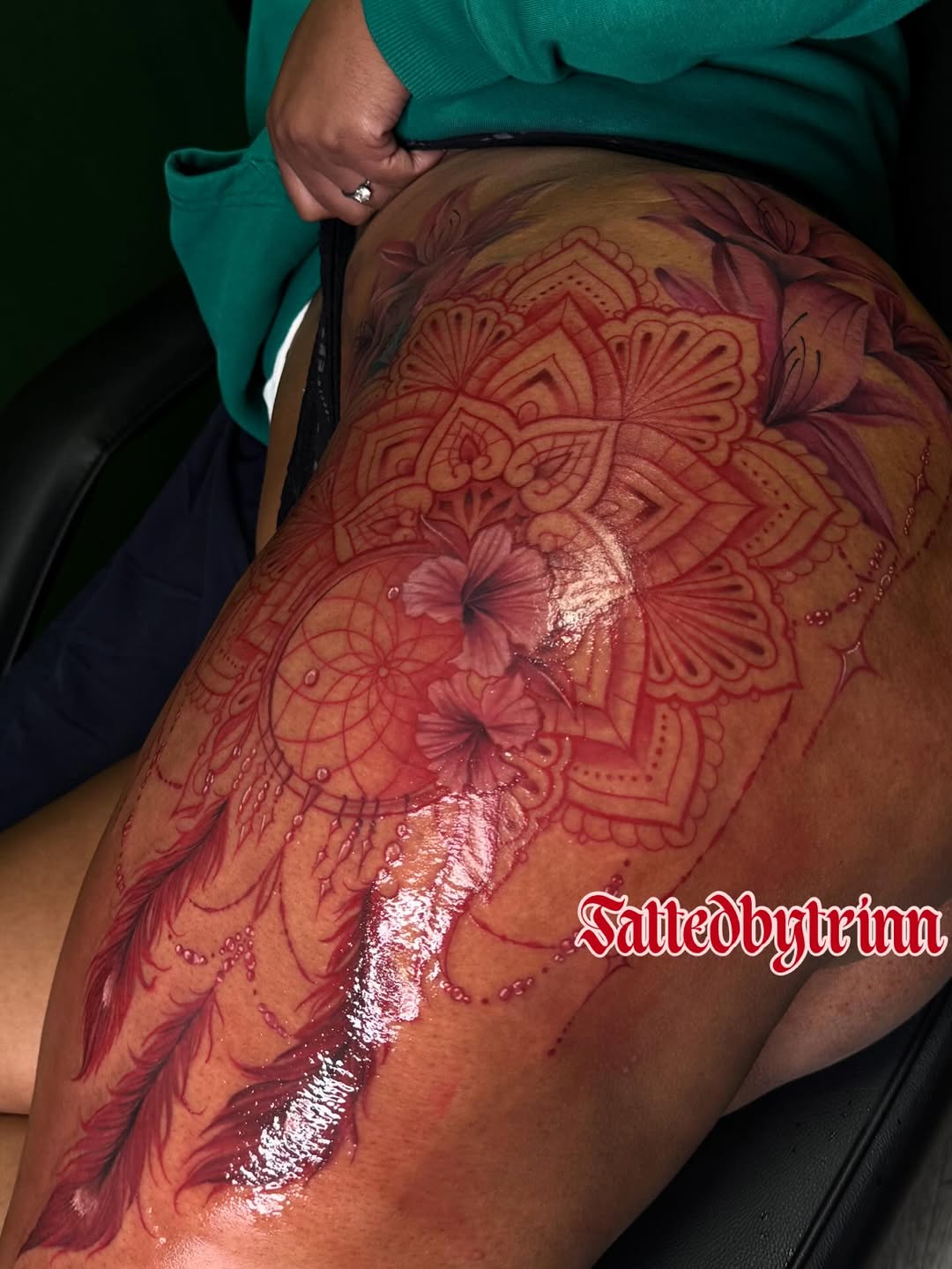 Tattoo by @tattedbytrinn — ornamental, fine_line