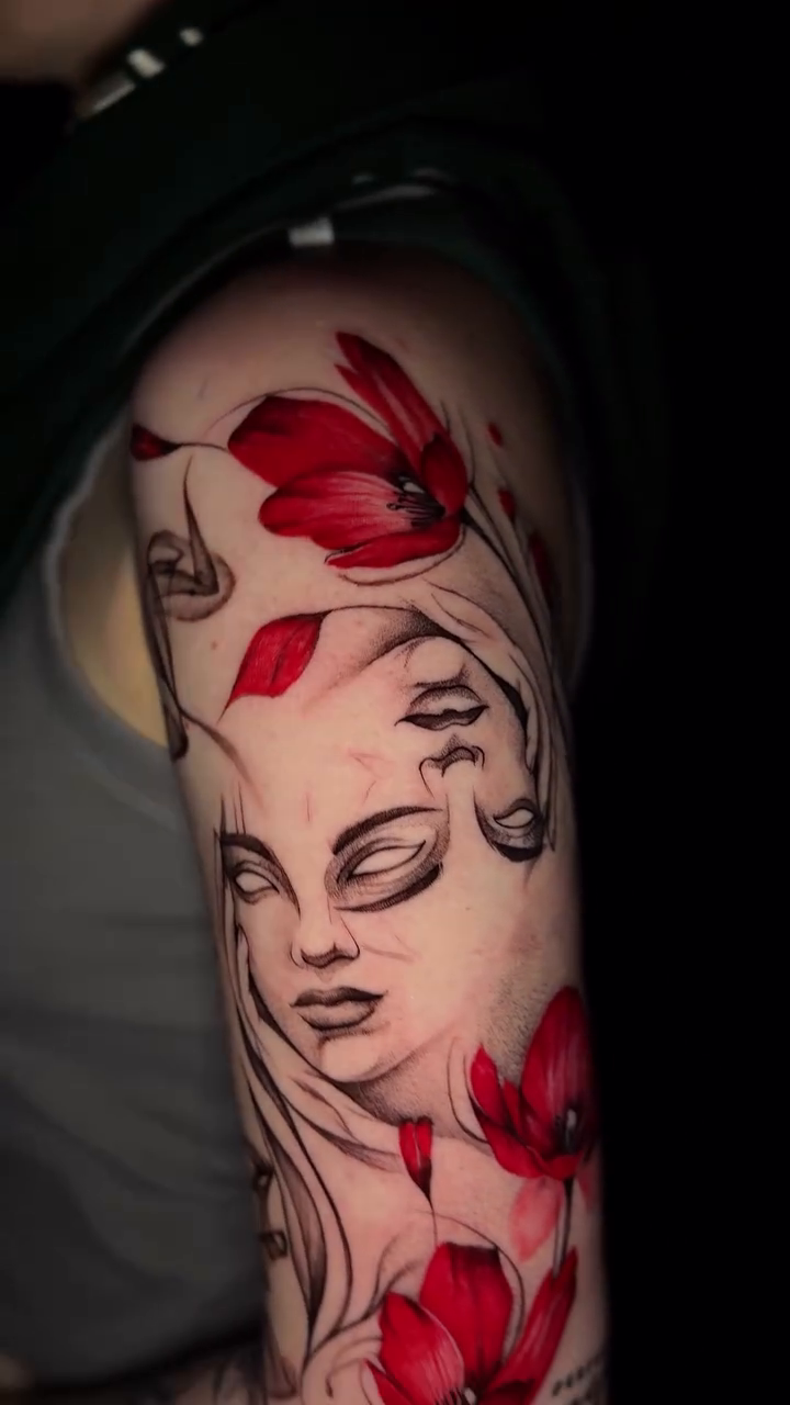 Tattoo by @kris_tattooart — fine_line, black_and_grey
