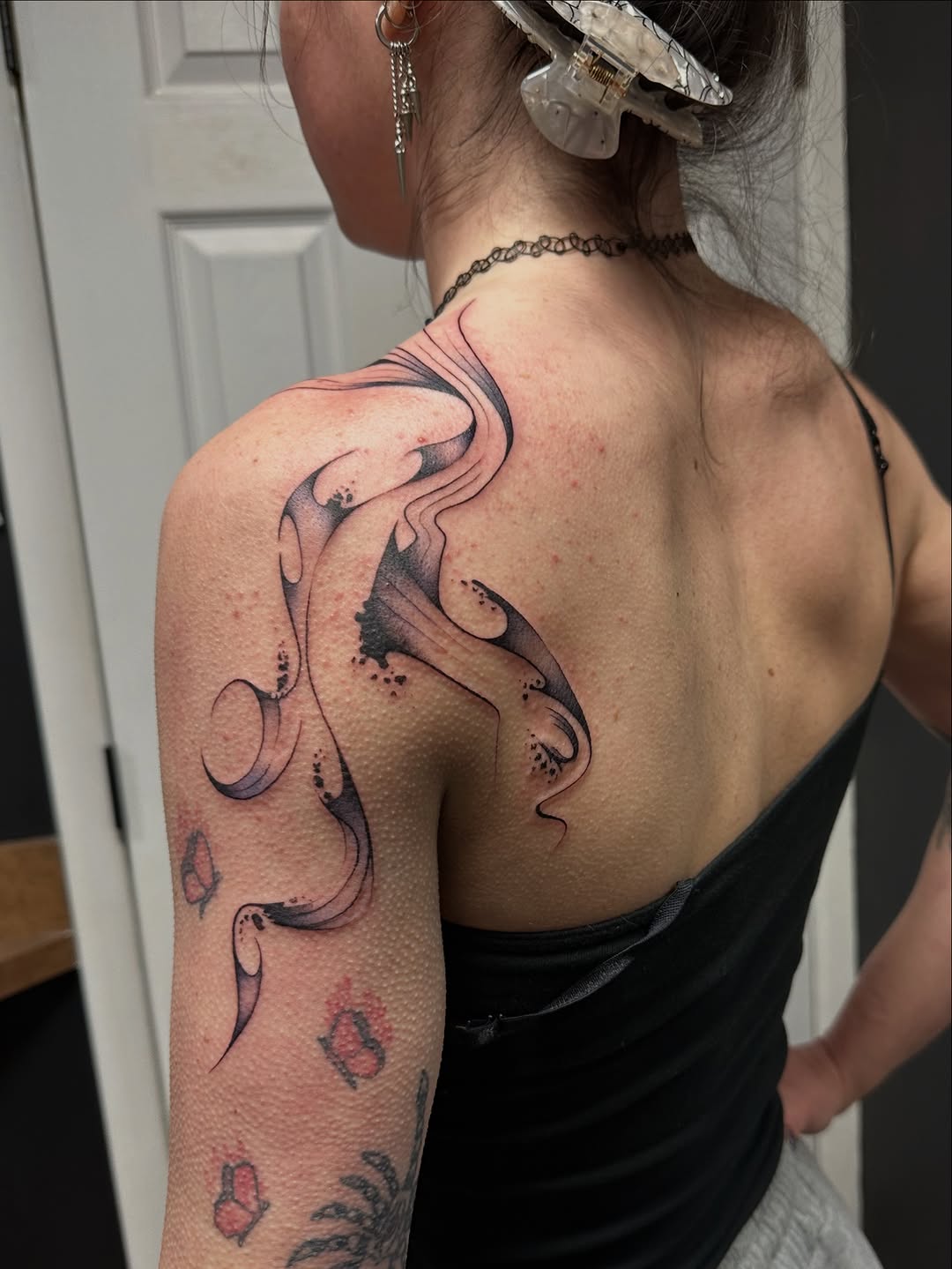 Tattoo by @jerseybloomtattoo — black_and_grey