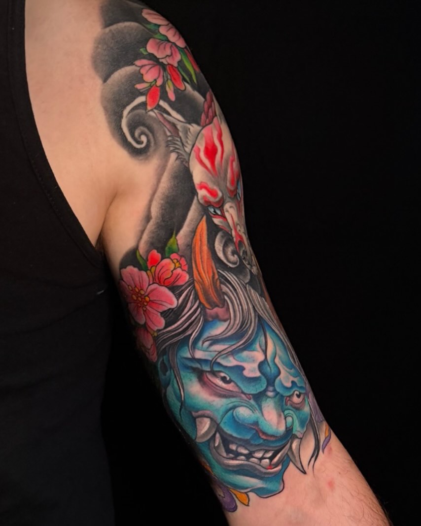 Tattoo by @skerrybrownie — japanese_irezumi, neo_traditional