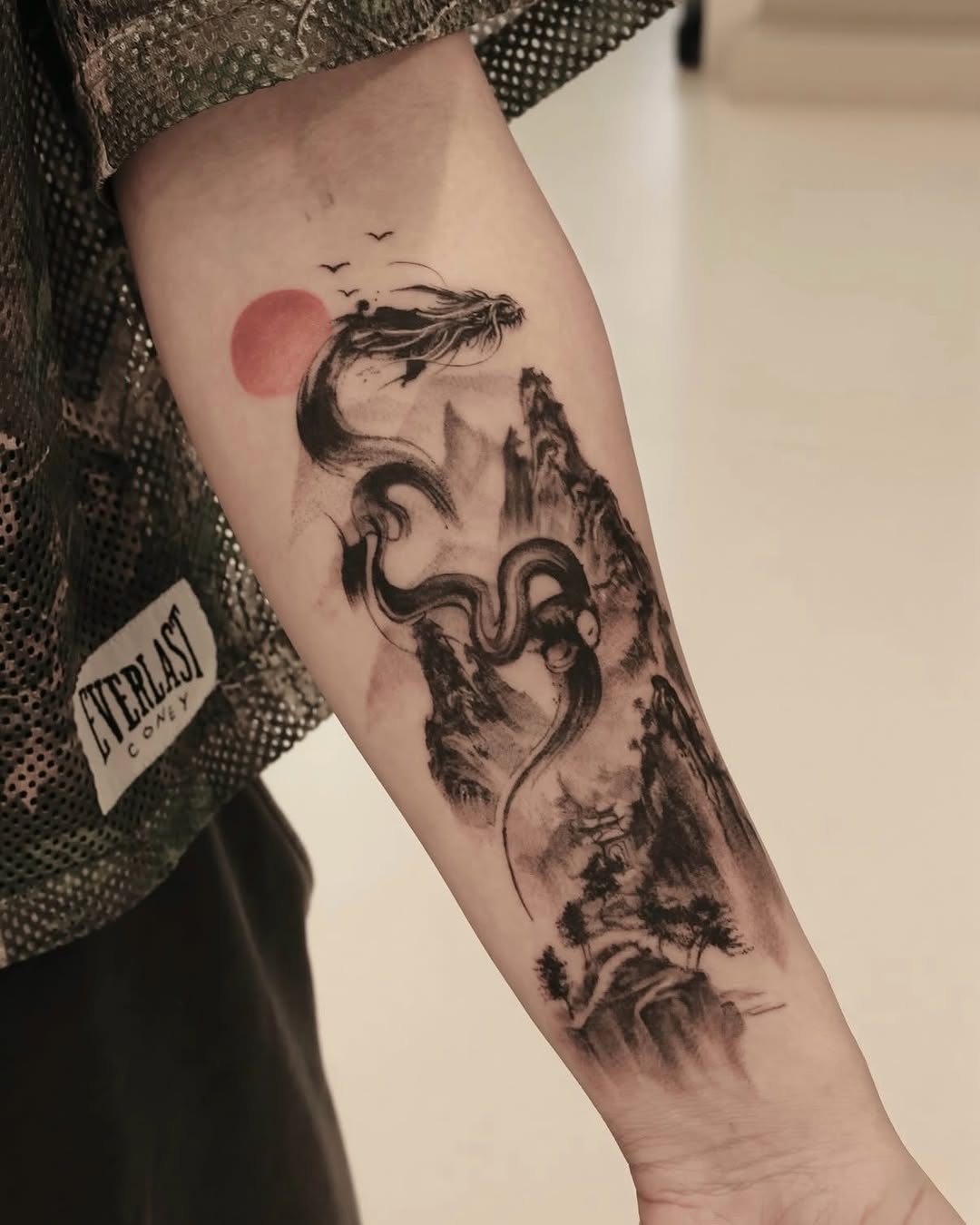 Tattoo by @iris.tatts — japanese_irezumi, black_and_grey