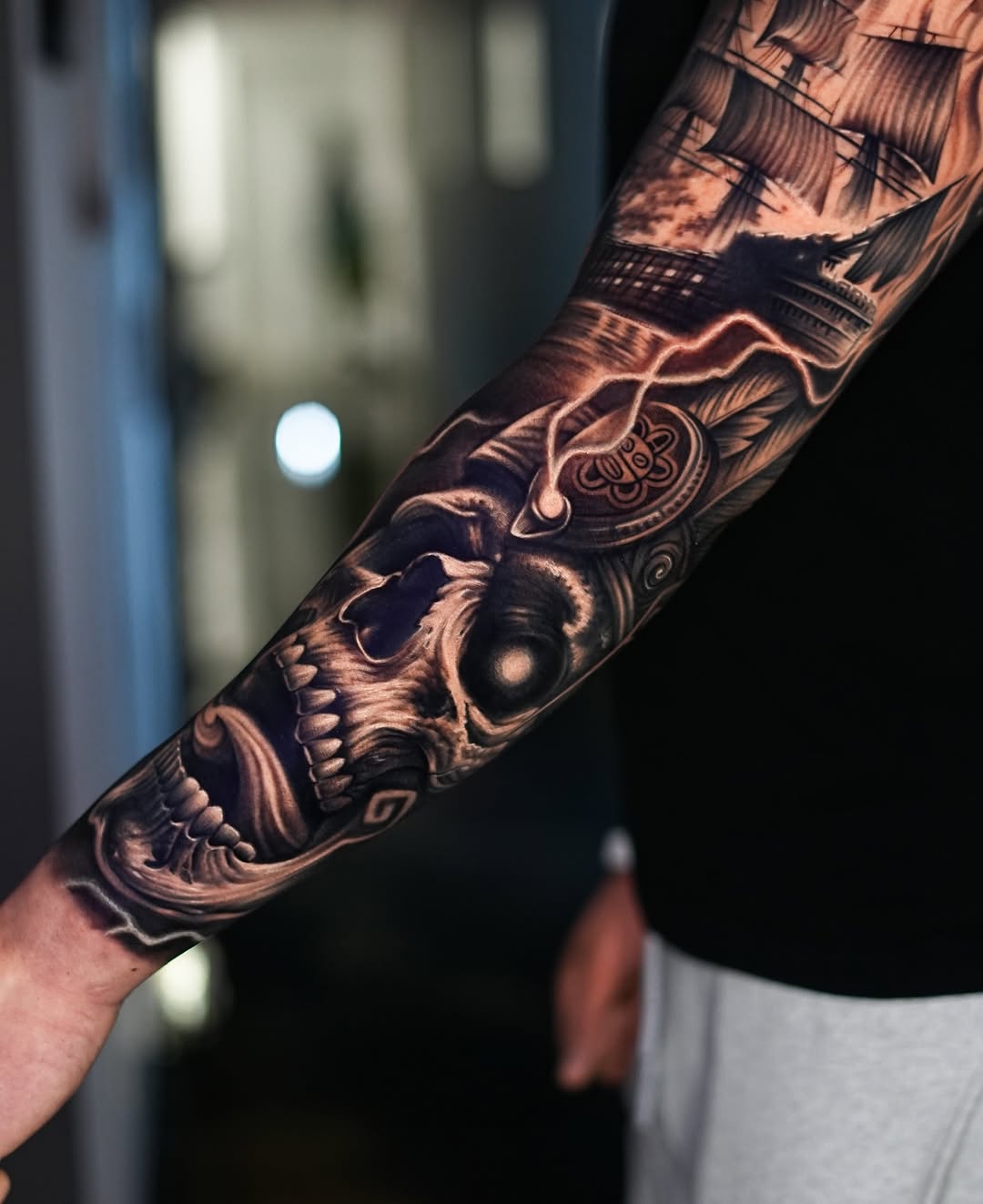 Tattoo by @estebanceron_art โ realism, black_and_grey