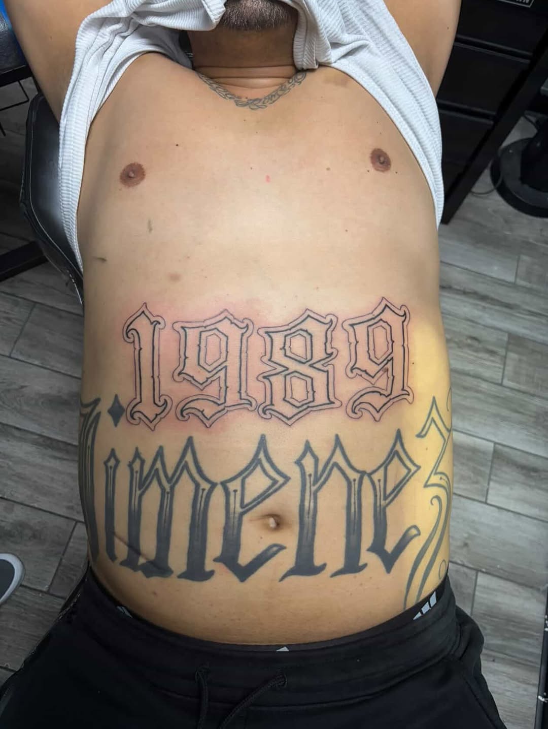 Tattoo by @piercingz_y_letraz — lettering_script, chicano