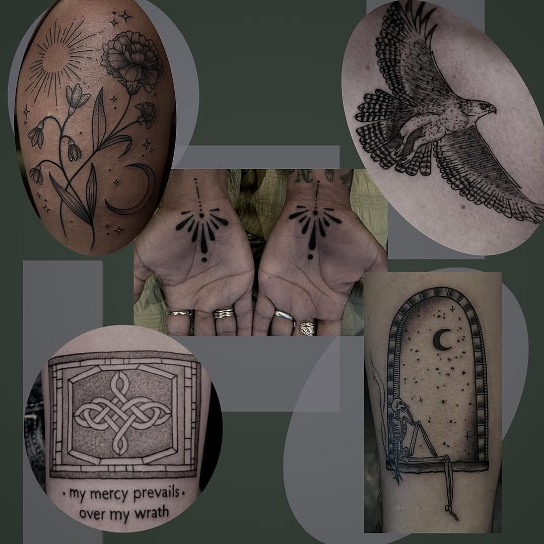 Tattoo by @spicy_sugarrr_tattoos — illustrative, black_and_grey
