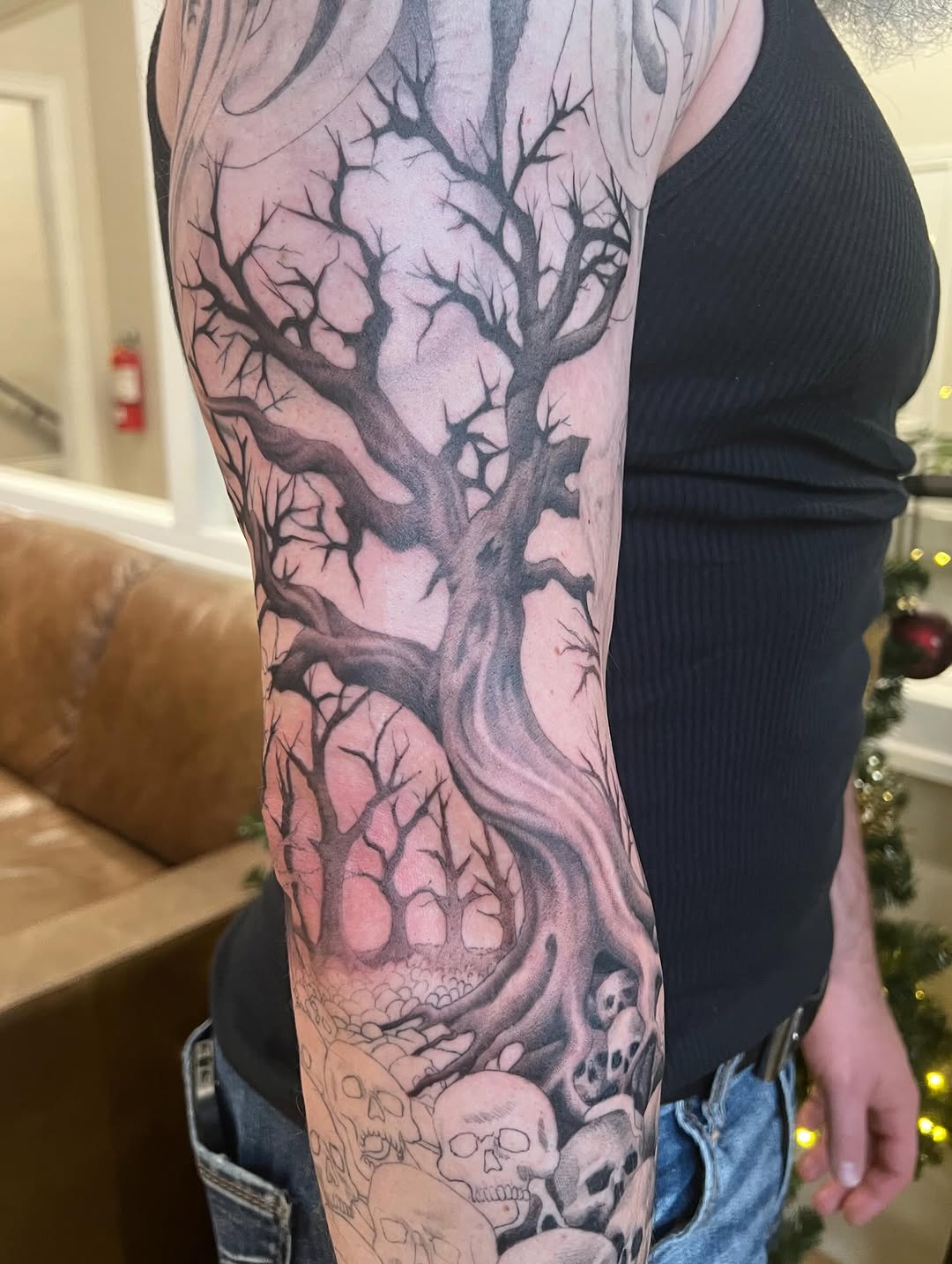 Tattoo by @jbren.art — dark_realism, black_and_grey