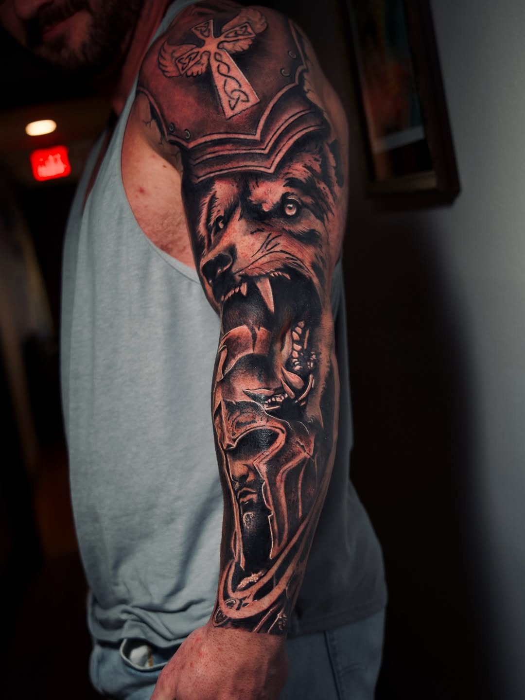 Tattoo by @mrcurlytattoo — realism, black_and_grey