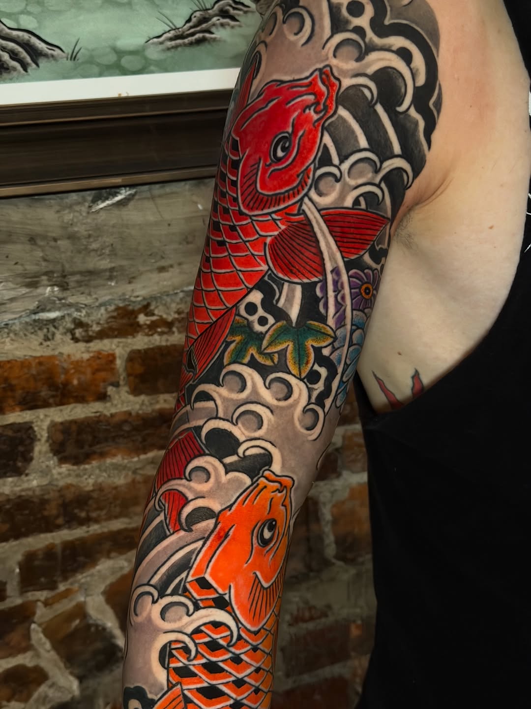 Tattoo by @old_man_rogers — japanese_irezumi, black_and_grey