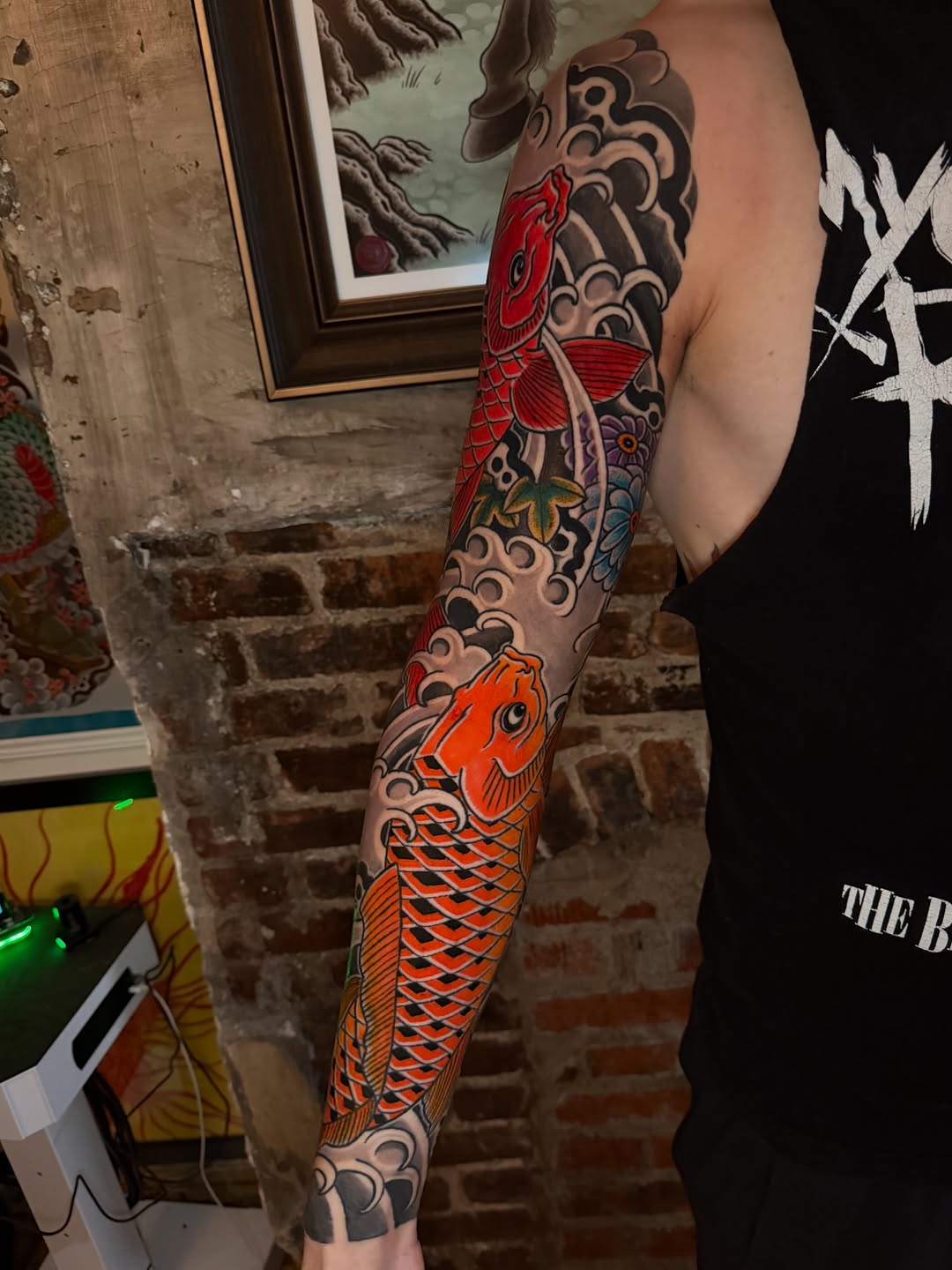 Tattoo by @old_man_rogers — japanese_irezumi, black_and_grey