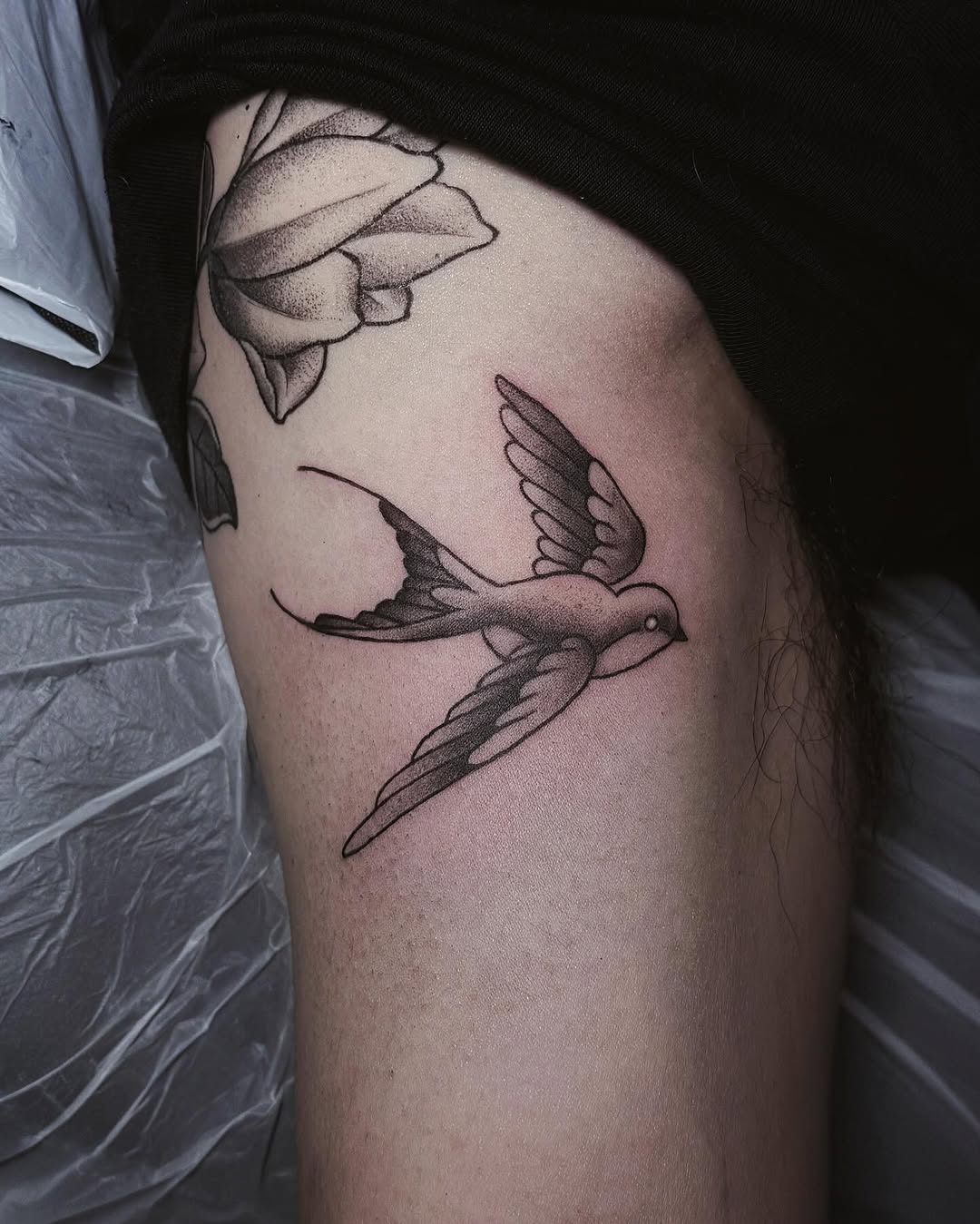 Tattoo by @yun.maeng_ttt — american_traditional, black_and_grey