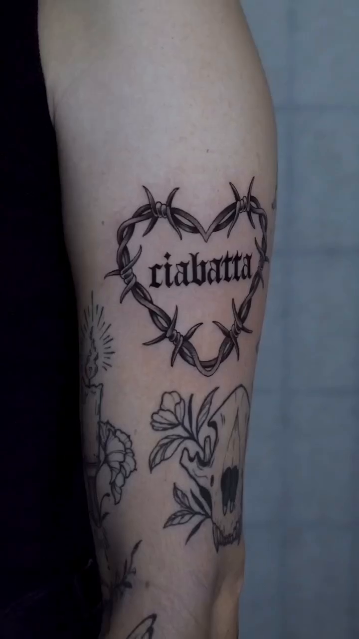 Tattoo by @phil_da_silva_ — blackwork, lettering_script