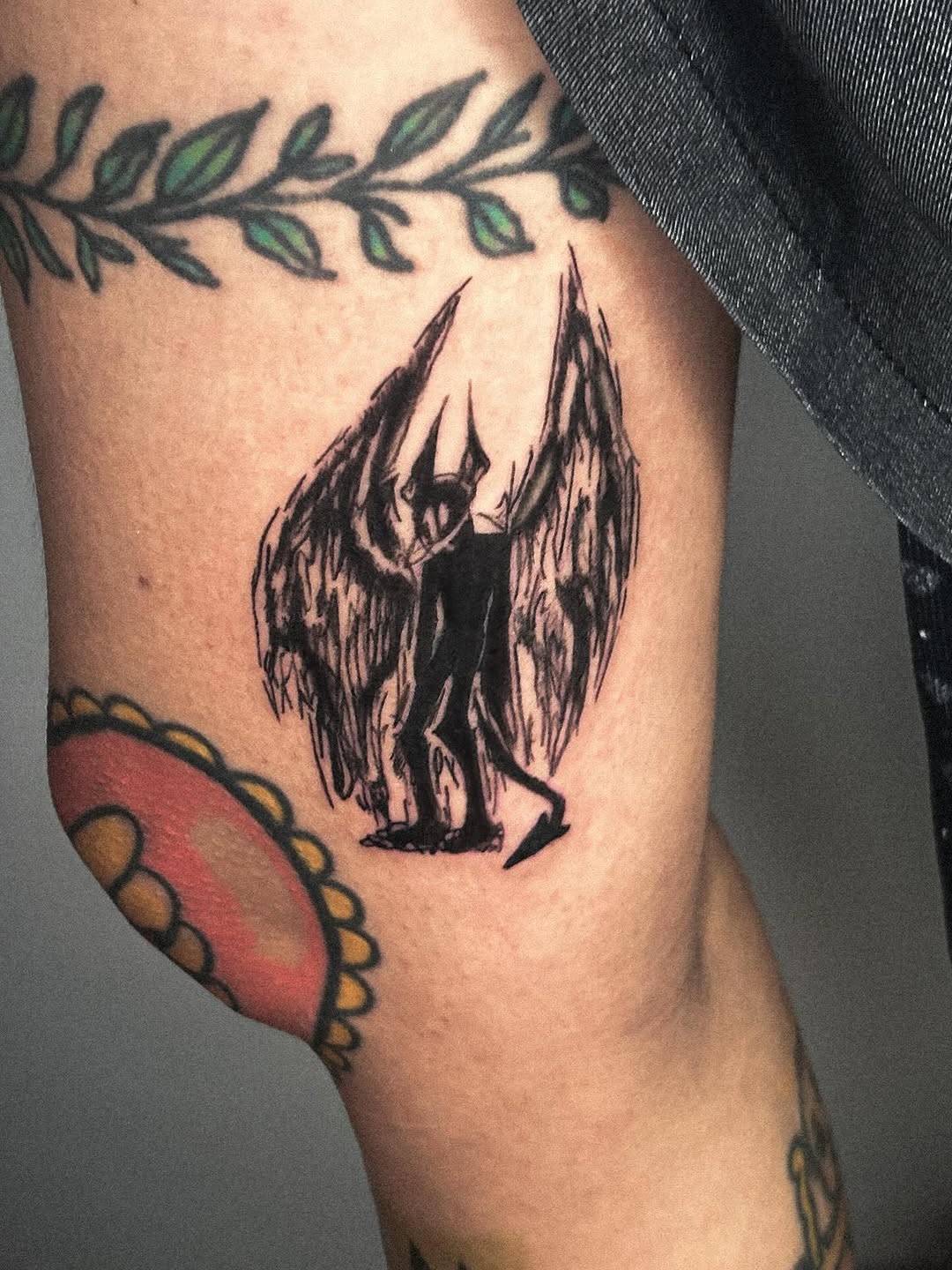 Tattoo by @e.seul.tt โ blackwork, ignorant