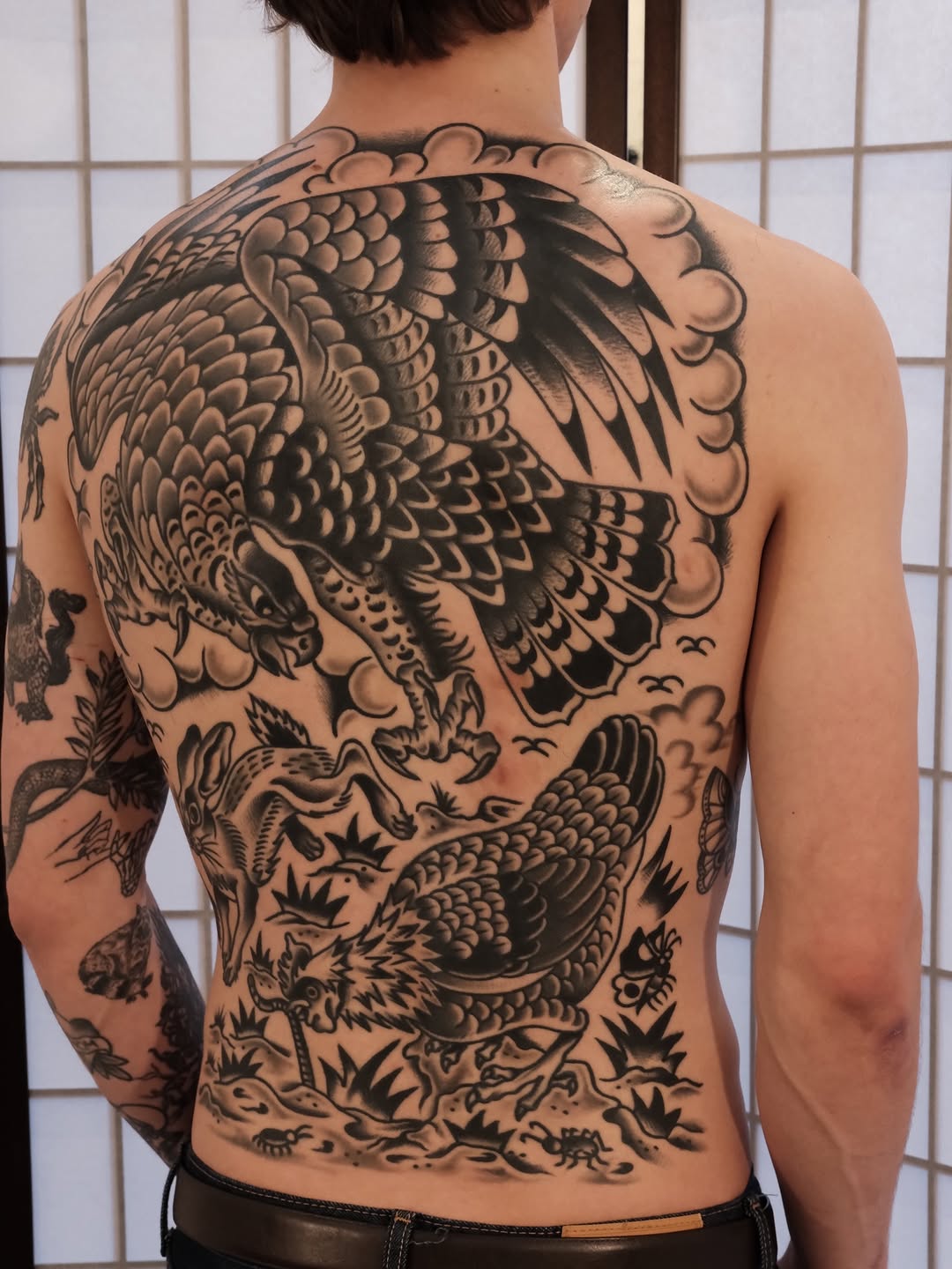 Tattoo by @rempetattoo โ japanese_irezumi, black_and_grey
