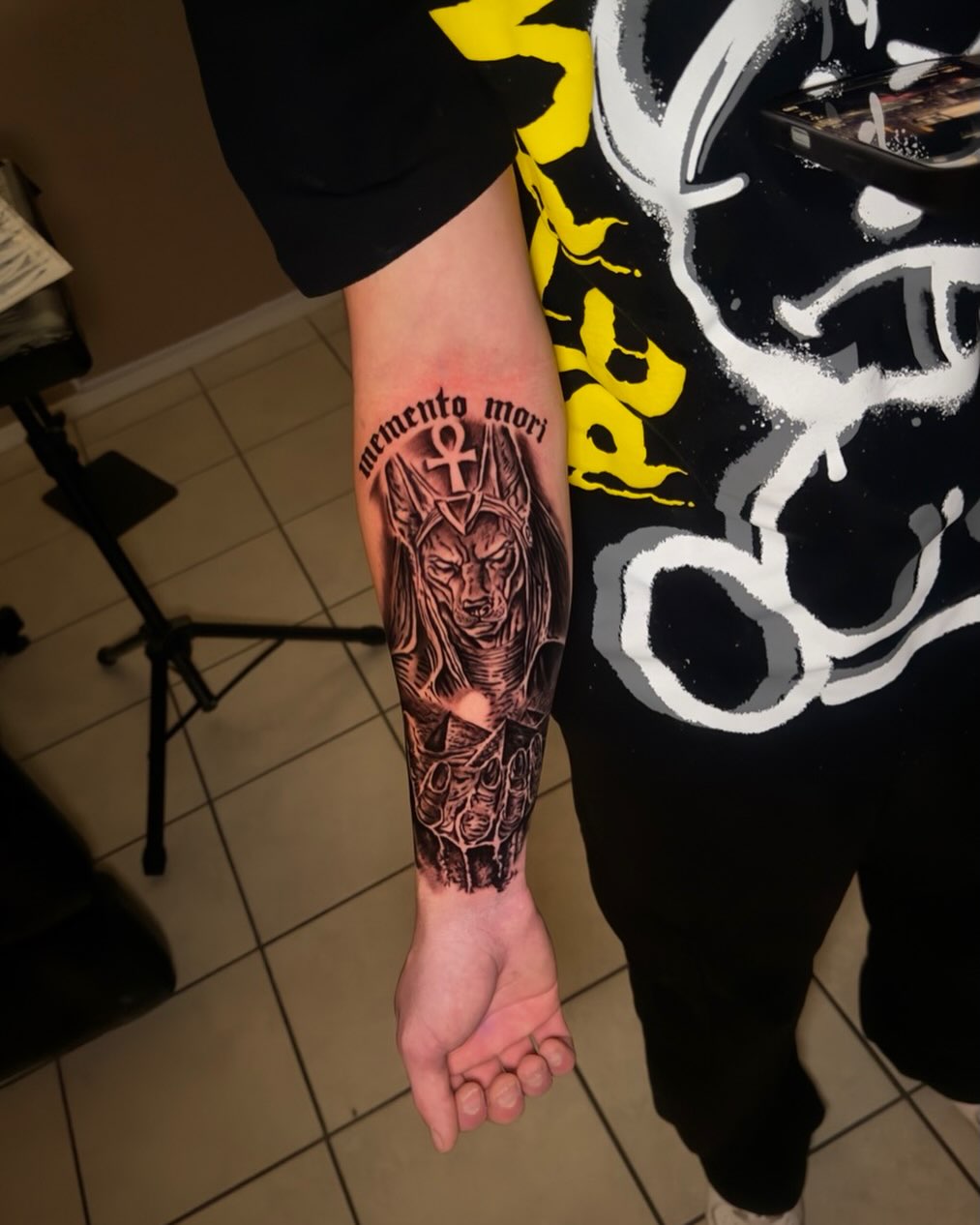 Tattoo by @ink.sacred — black_and_grey, realism