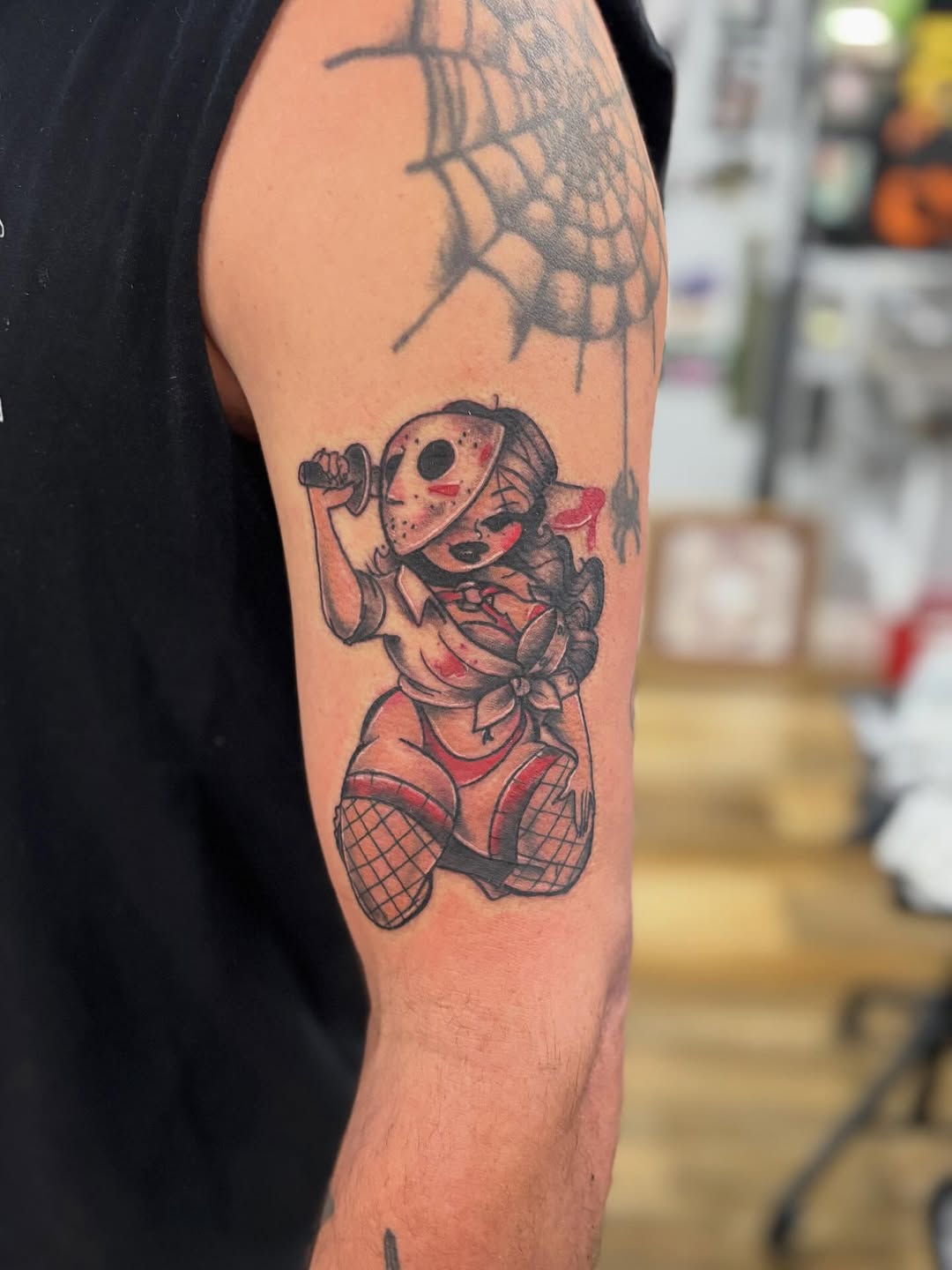 Tattoo by @foxesden666 — new_school, trash_polka