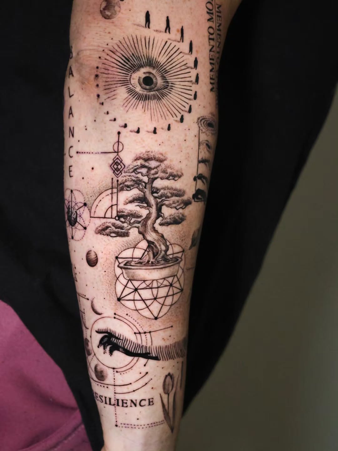 Tattoo by @stranger_tattooo — geometric, black_and_grey