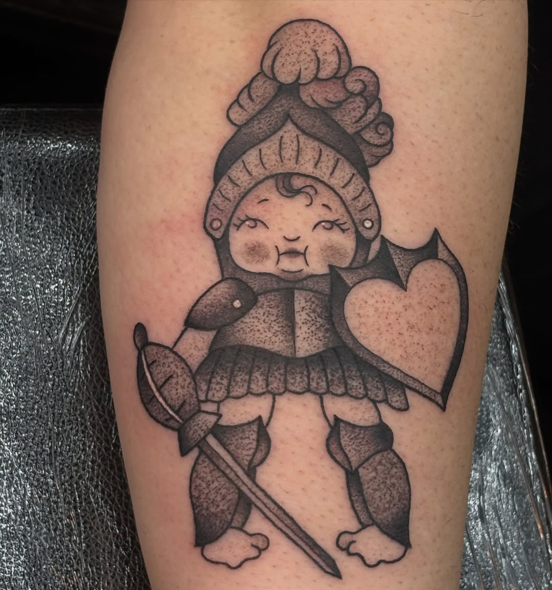 Tattoo by @vomit_goblin — american_traditional, illustrative