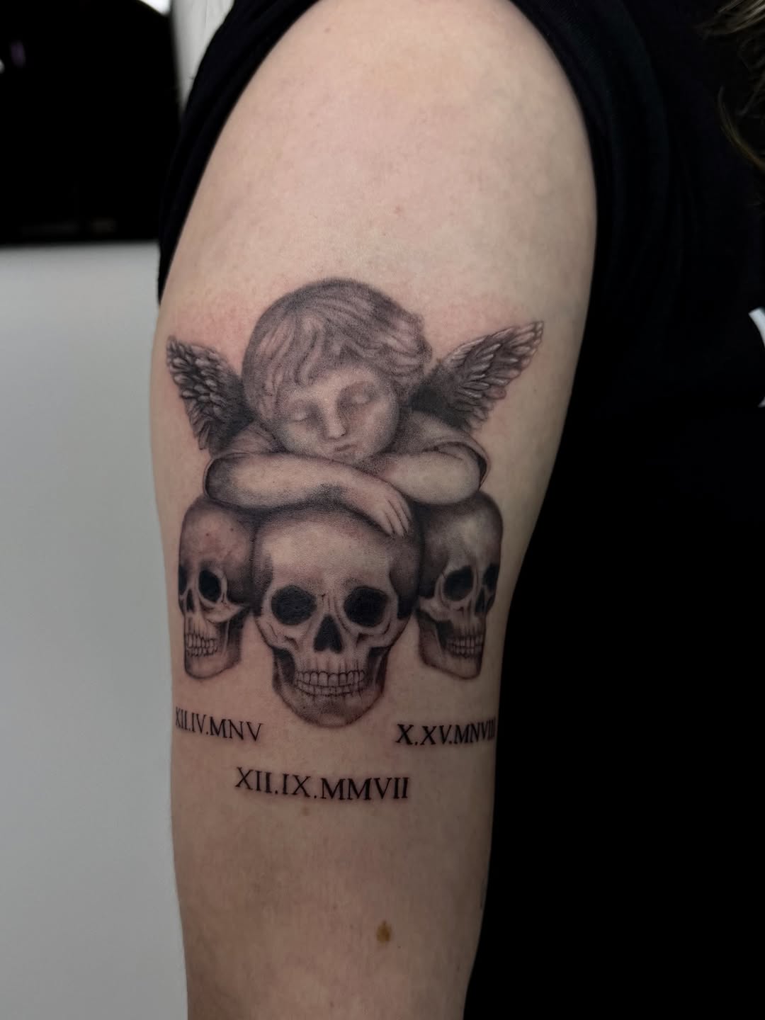 Tattoo by @sabinatattoos — realism, black_and_grey