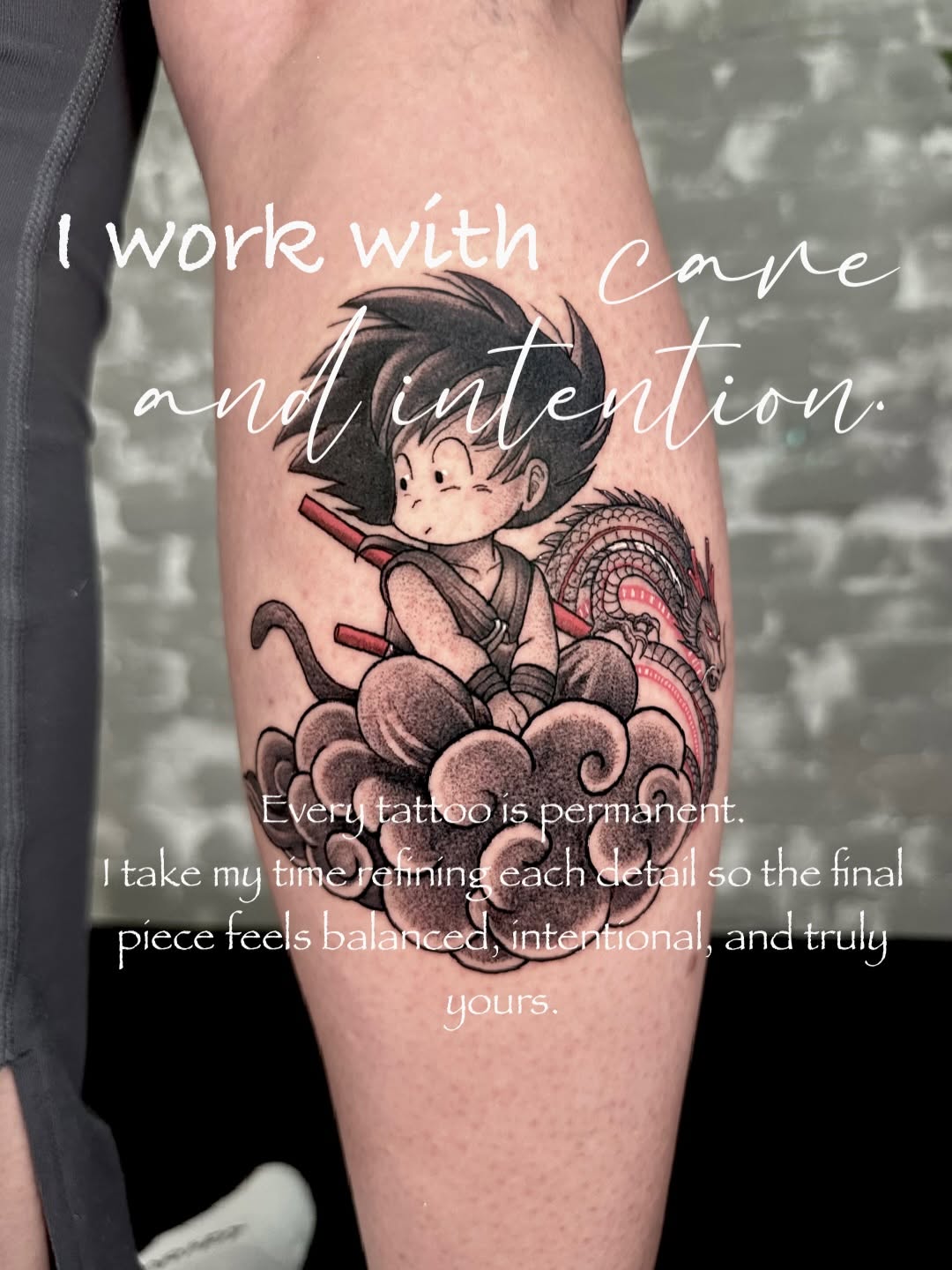 Tattoo by @dayana_tattooartist — anime, dotwork