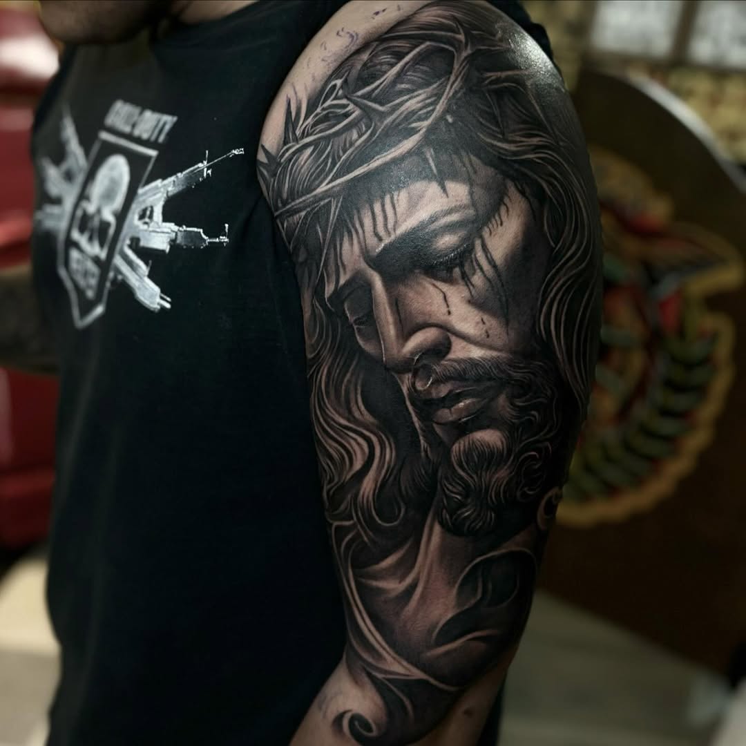 Tattoo by @official_willoink โ realism, black_and_grey