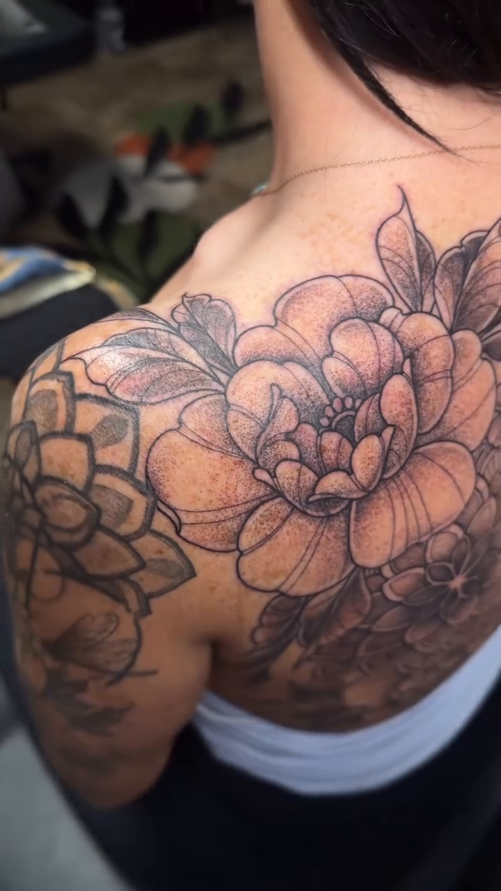 Tattoo by @lorennicoletattoos — black_and_grey, realism