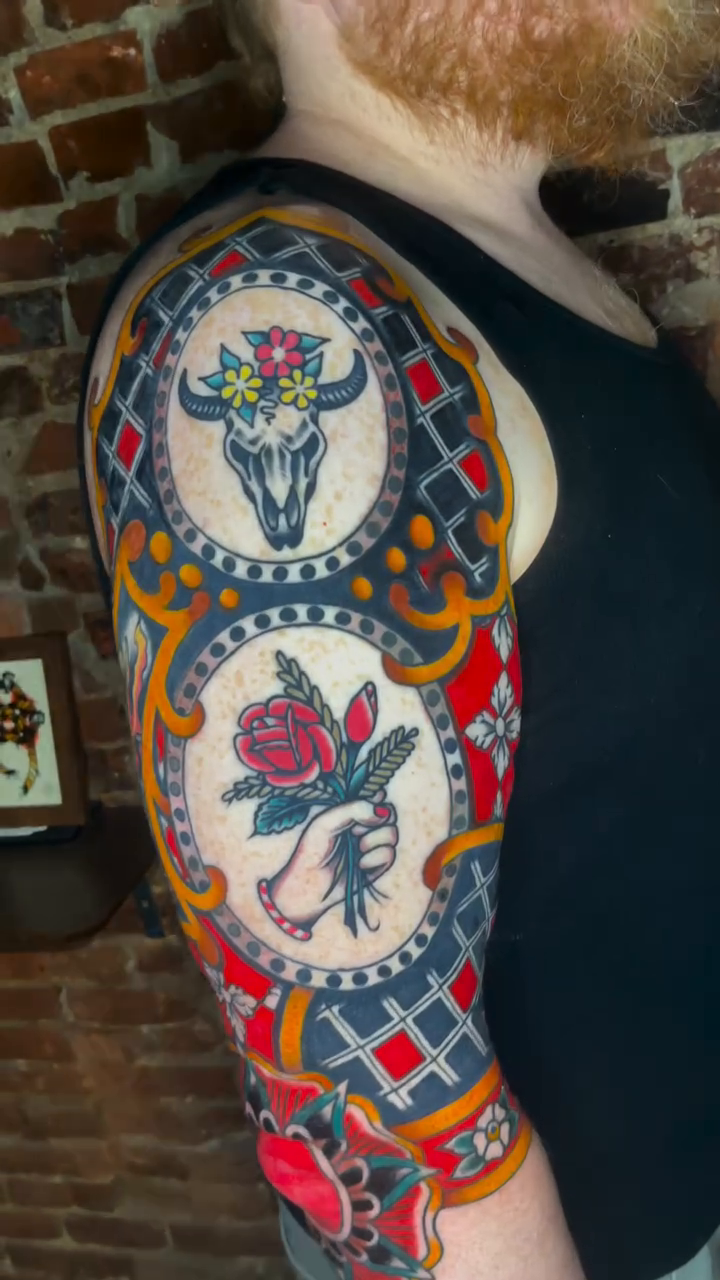 Tattoo by @jmillertattoo — neo_traditional, black_and_grey