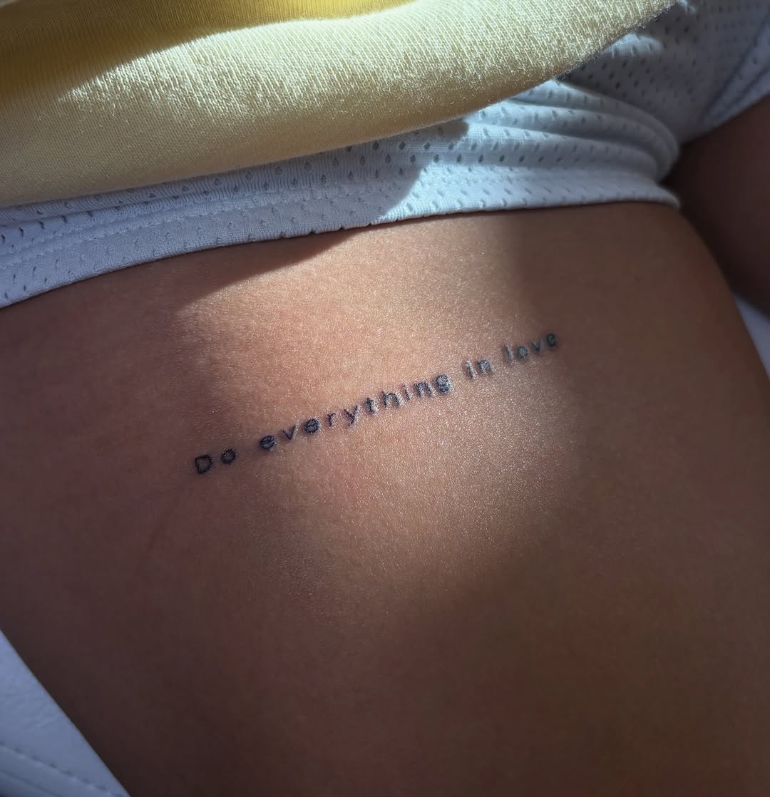 Tattoo by @pinku.tatts — lettering_script, fine_line