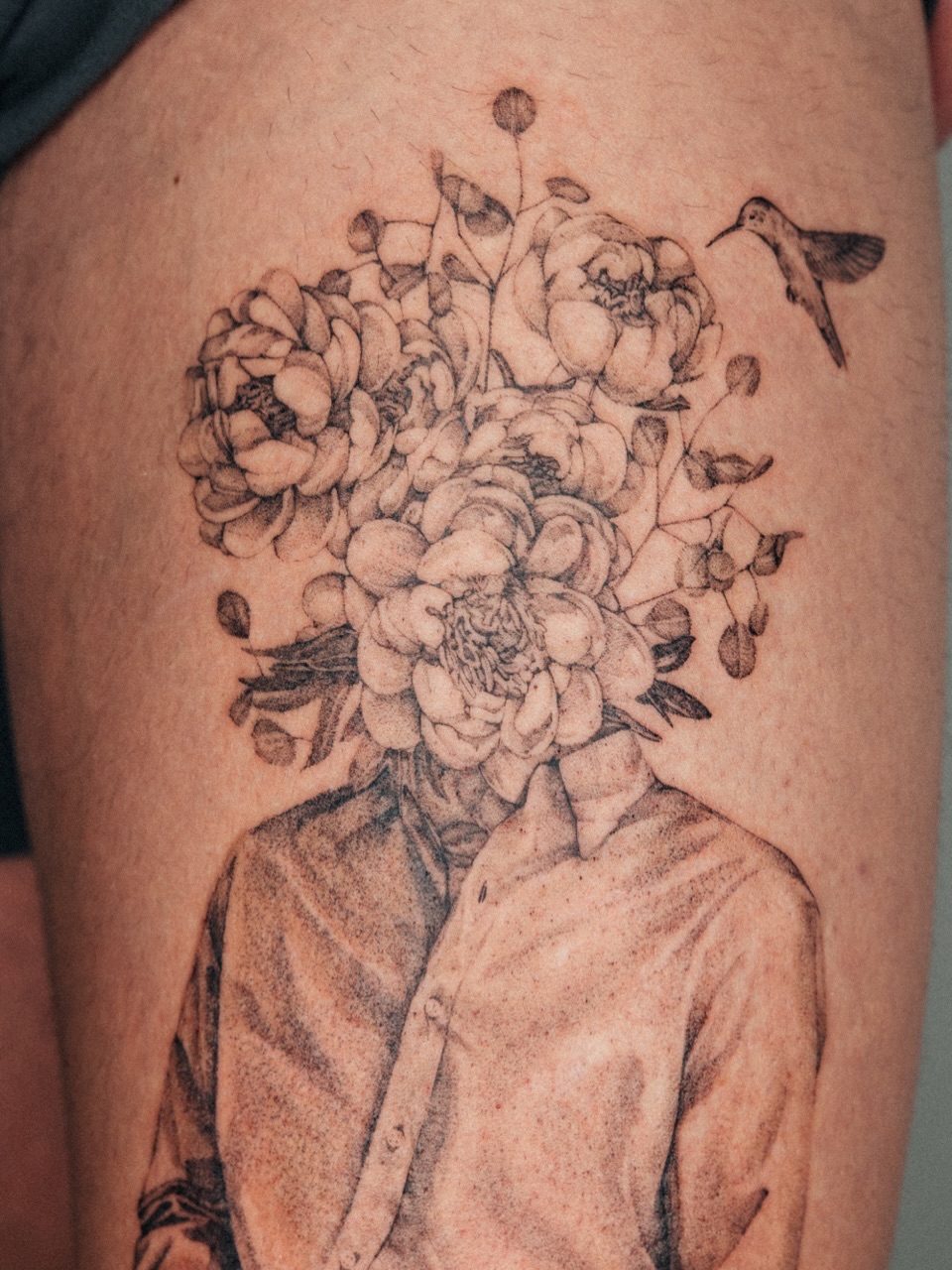 Tattoo by @emma.tattoos — realism, black_and_grey